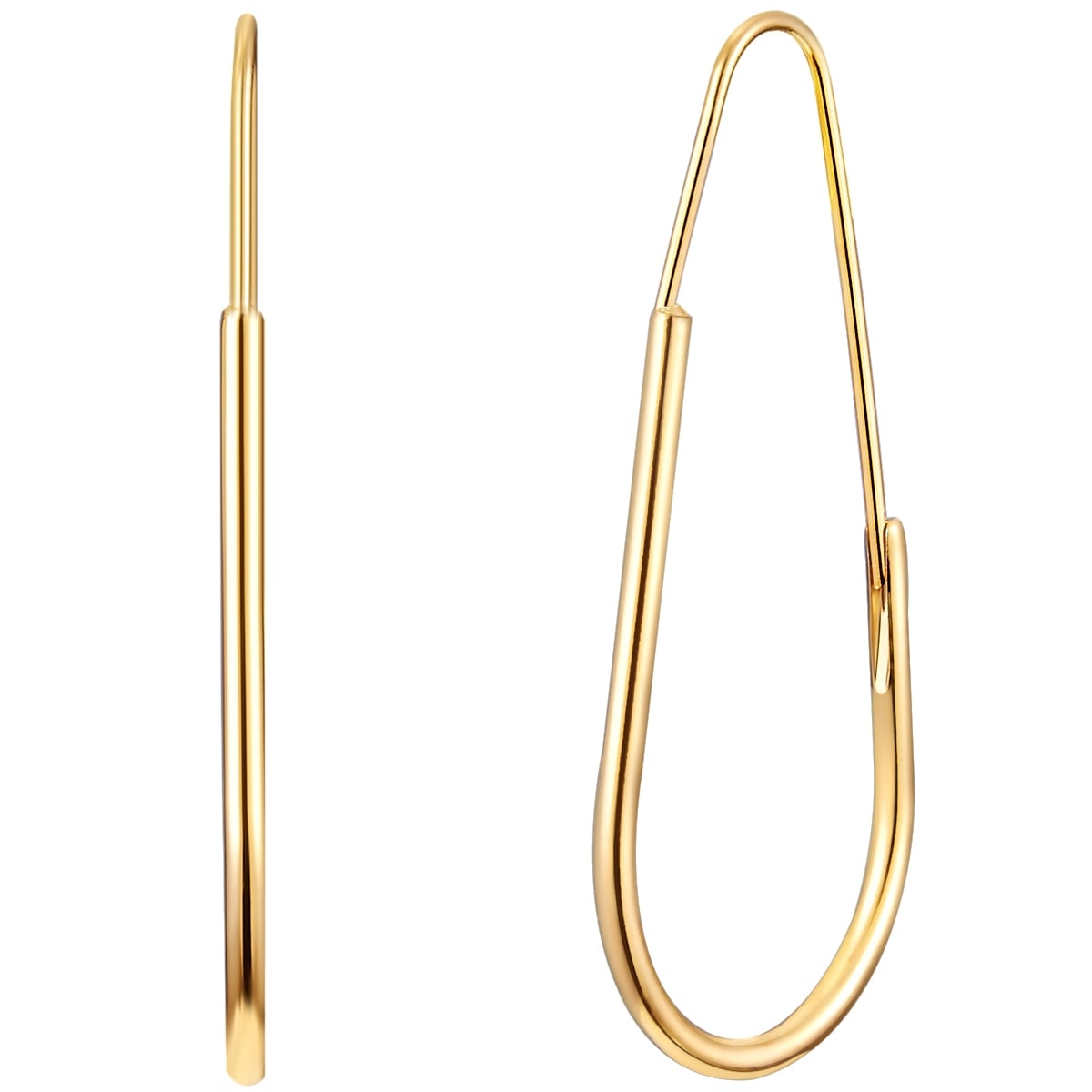 Paar Creolen YOKOAMII "Set: Y49", gelb (gelbgold), Ohrringe, Damen, 41,8mm, Creolen gelbgold