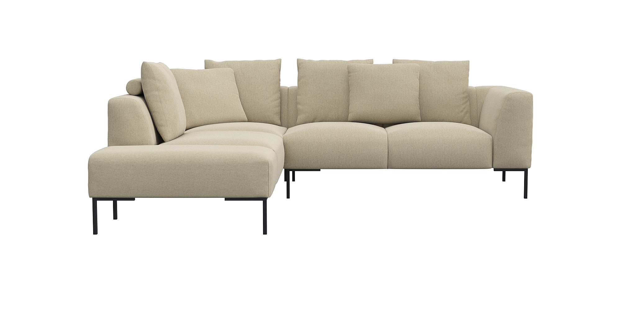 FLEXLUX Ecksofa "Sava", Taschenferderkern-Sitz mit Kaltschaum, lose Rücken- günstig online kaufen