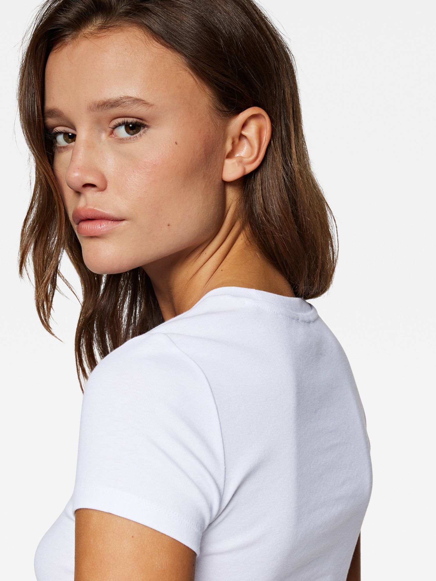 Mavi T-Shirt »CREW NECK BASIC TEE«, Basic Crop Top