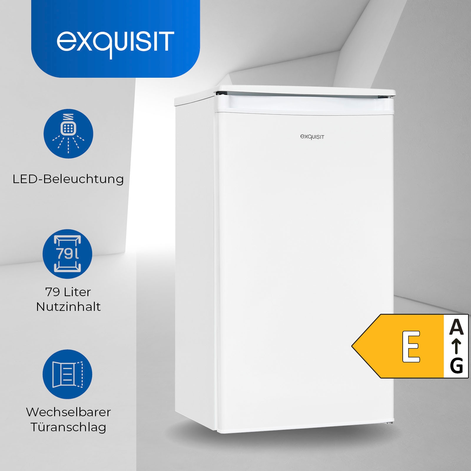 exquisit Kühlschrank »KS86-0-090E«, 79 L Volumen