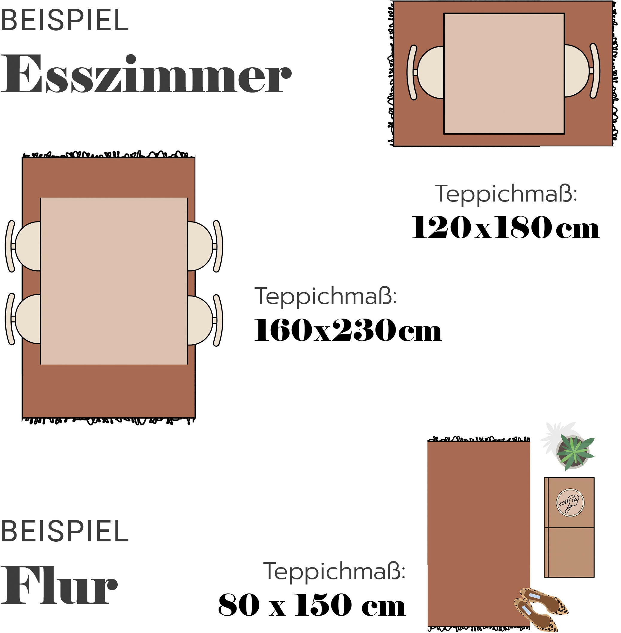 ASTRA Hochflor-Teppich »Paulie 251«, rechteckig, 25 mm Höhe, Langflor, Shaggy, Wohnzimmer, Schlafzimmer