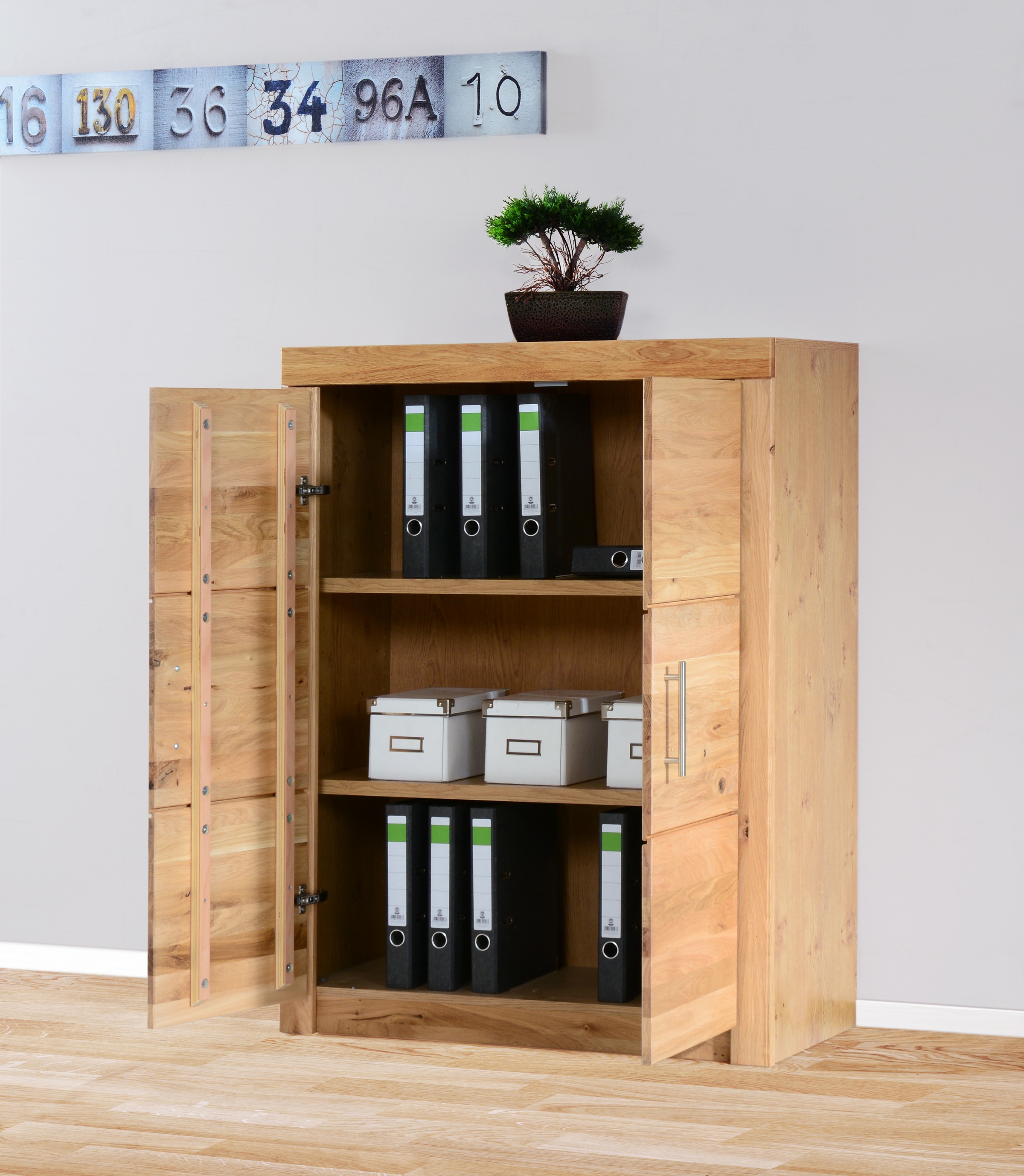 VOGL Möbelfabrik Aktenschrank "Toronto", in 2 Breite, 3 Fächer, teilmassiv, günstig online kaufen