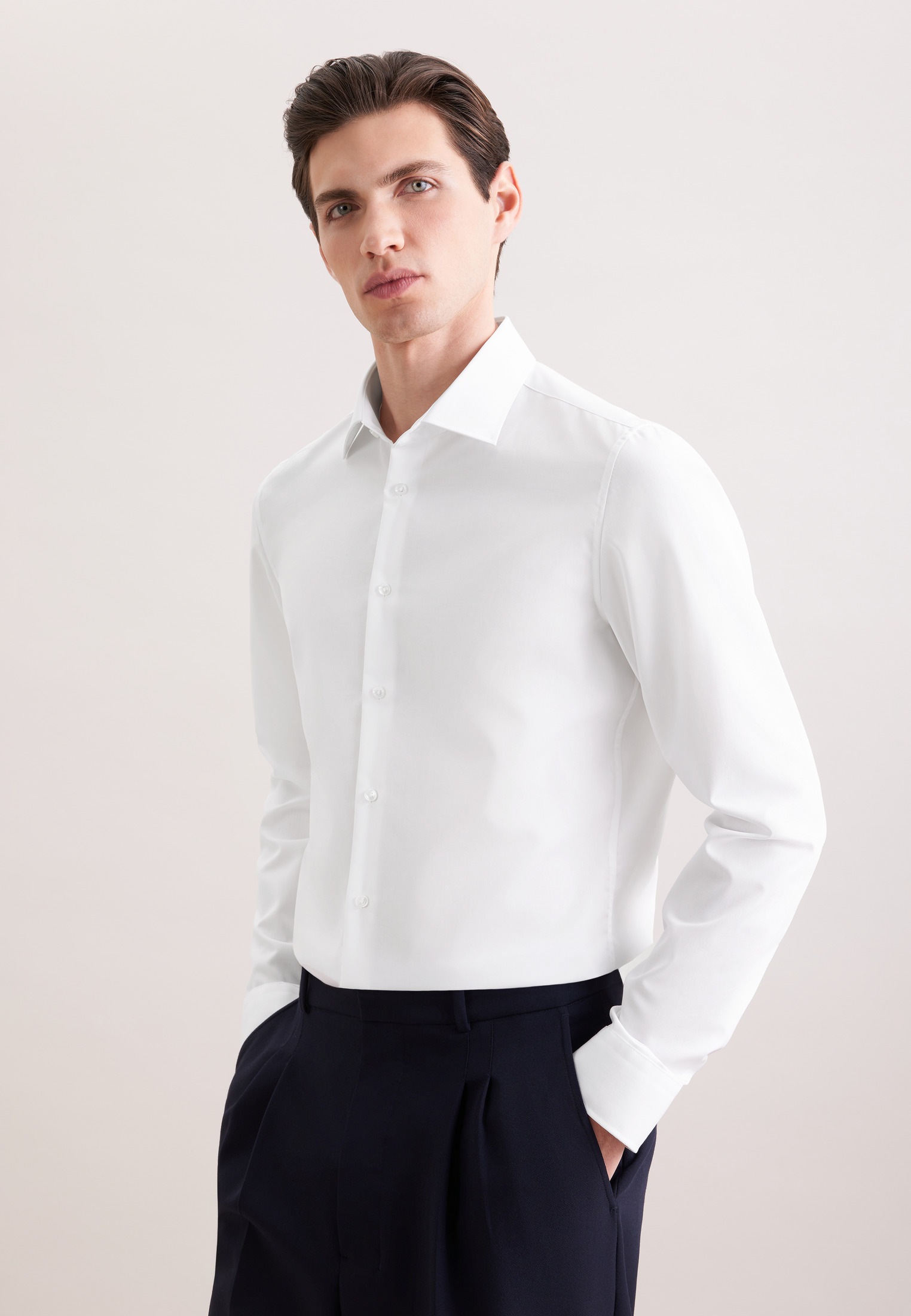 seidensticker Businesshemd "Schwarze Rose" Shaped 1/1 Extra lang Kentkragen günstig online kaufen