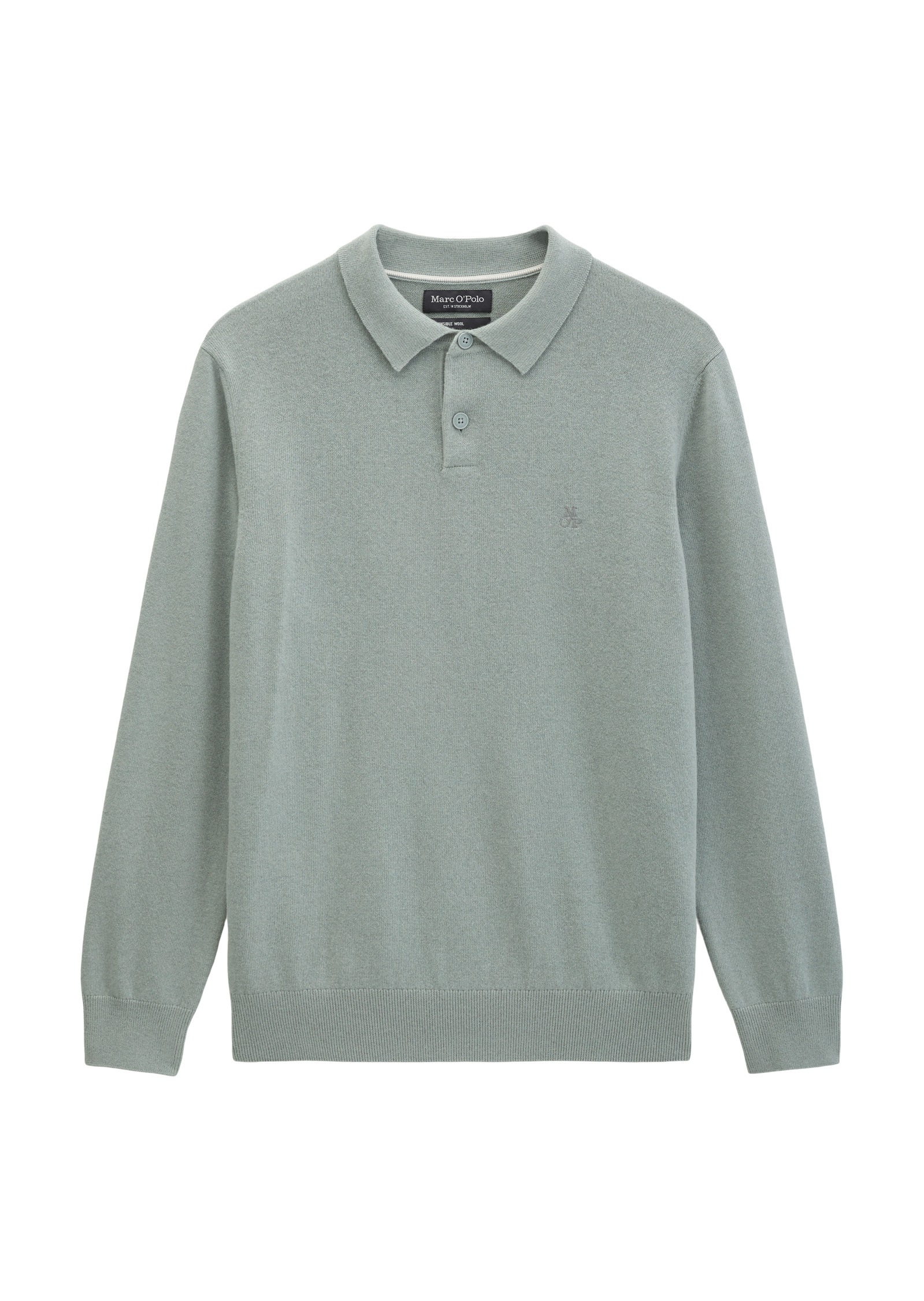 Marc O'Polo Langarm-Poloshirt »aus softem Bio-Bauwoll-Schurwoll-Mix«