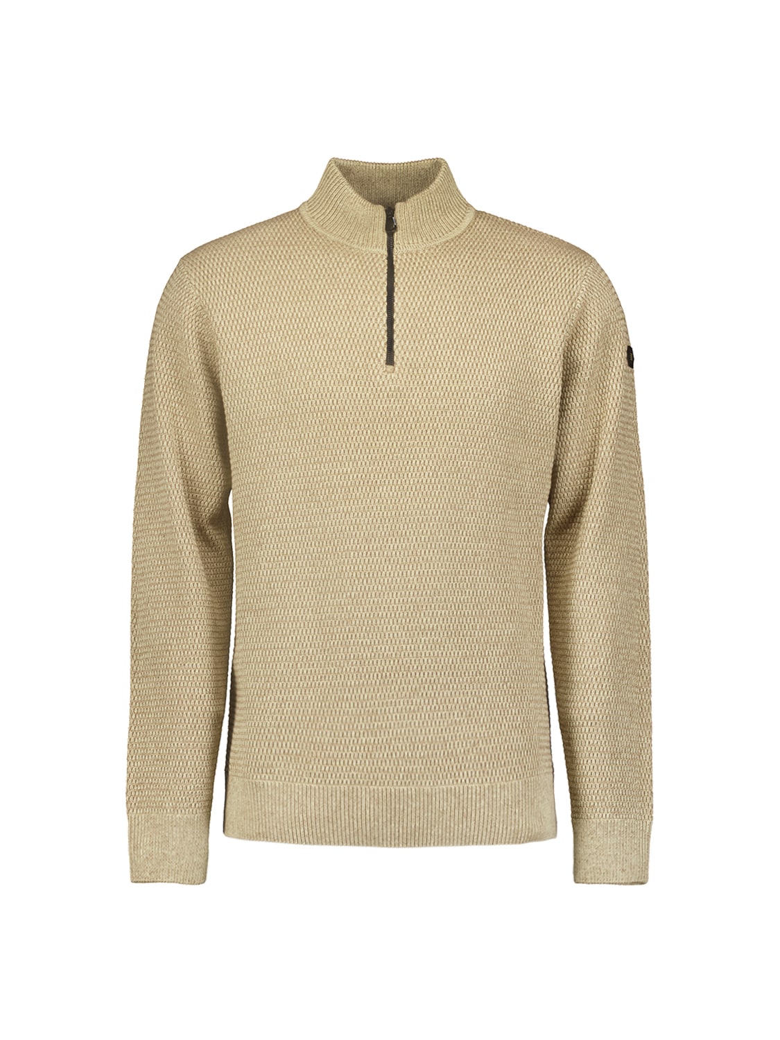 NO EXCESS Rollkragenpullover »No Excess Halber Reißverschluss Pullover Melange«