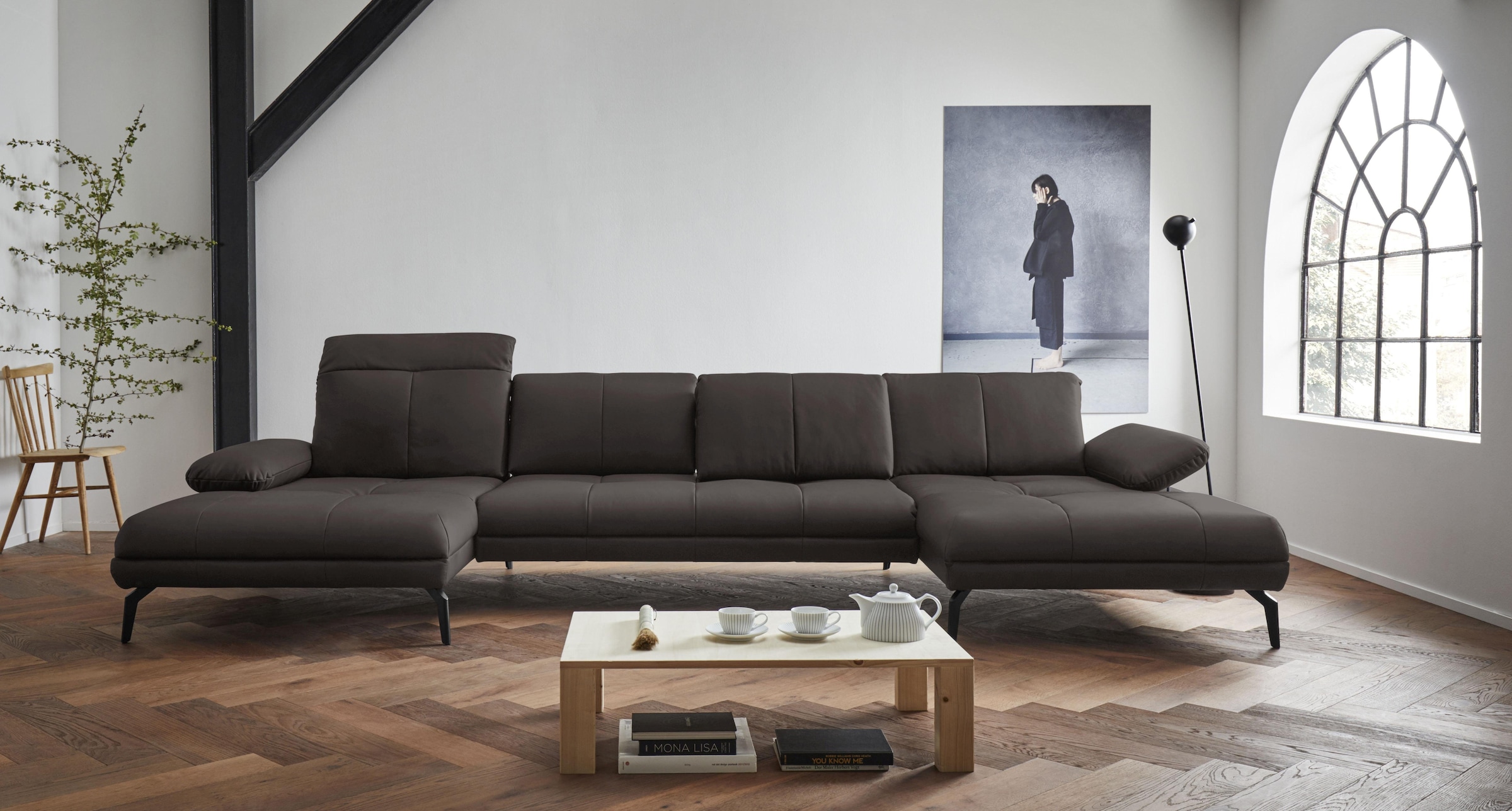 andas Wohnlandschaft "Stenlille Multifunktions-Sofa, U-Form", incl. Sitztie günstig online kaufen