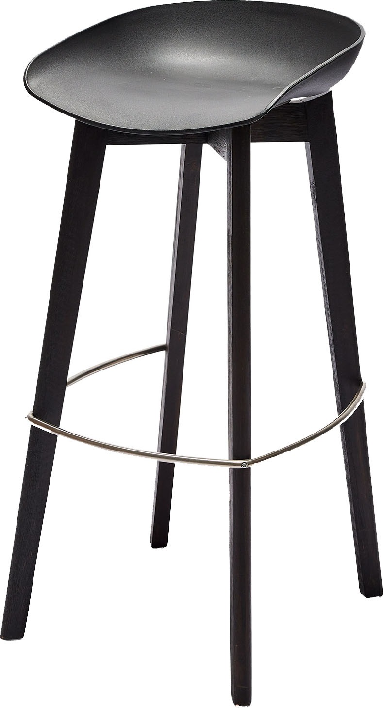 Essentials Barhocker »Keeve«, niedrig, Birkenholzgestell mit Sitzfläche aus Kunststoff