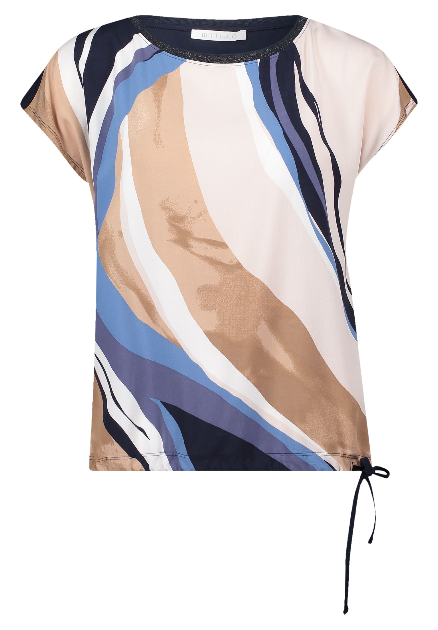 Betty&Co Kurzarmshirt "Betty & Co Damen Casual-Shirt mit Print", (1 tlg.) günstig online kaufen