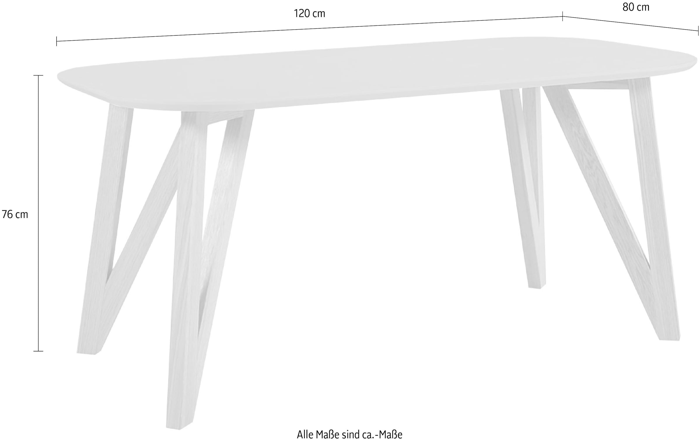 SalesFever Esstisch »Solna - Stilvoller Tisch für Ihr Zuhause« Massive Eichen-Haarnadelbeine: Natürliches Design-Statement