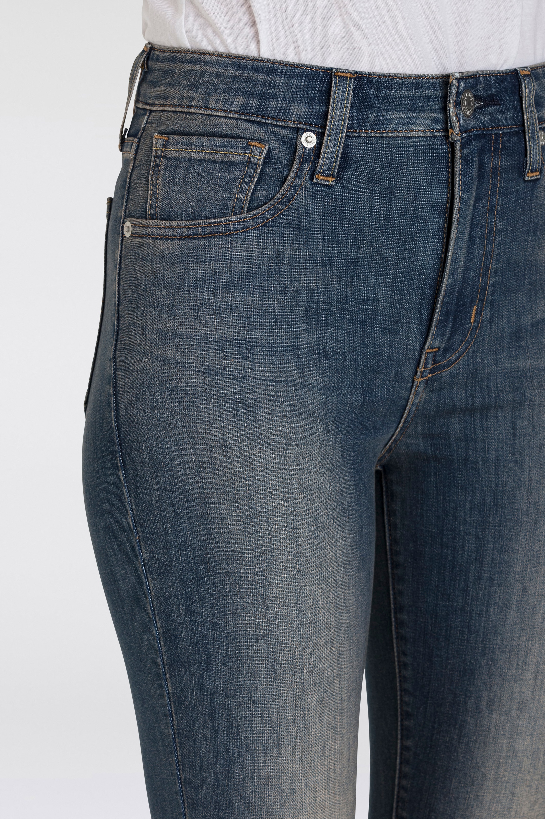Skinny-fit-Jeans LEVI'S "721 HIGH RISE SKINNY", Damen, Gr. 26, Länge 30, cool for real, Denim/Jeans, Obermaterial: 64% Baumwolle, 35% Polyester, 1% Elasthan, skinny fit lang, Jeans, mit hohem Bund 3