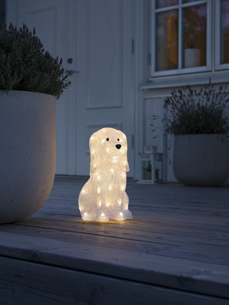 KONSTSMIDE LED Dekofigur »Acryl Hund sitzend, Weihnachtsdeko aussen«, 40  warm weiße Dioden bestellen | BAUR