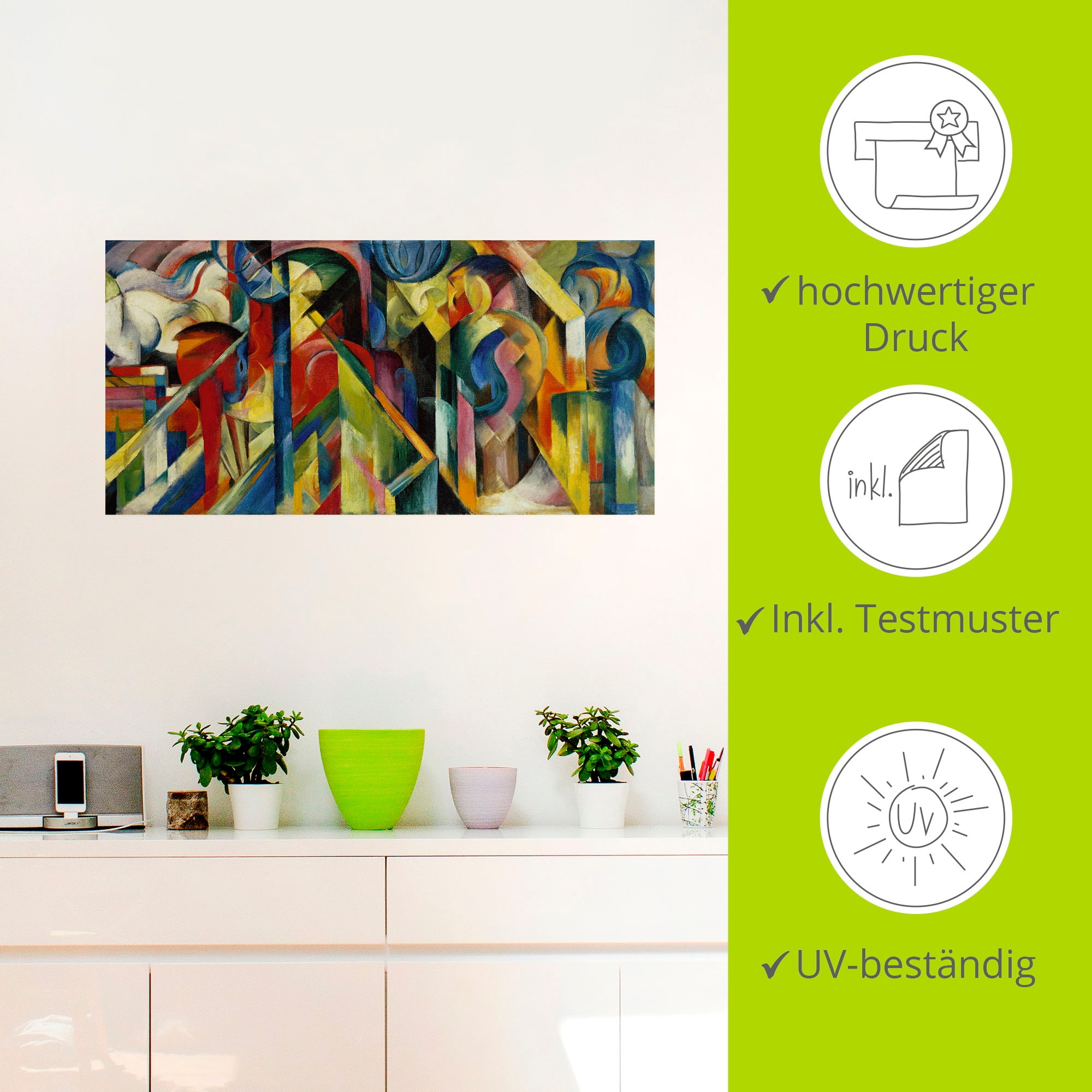 Artland Wandbild »Stallungen. 1913«, Muster, (1 St.), als Leinwandbild, Wandaufkleber in verschied. Größen