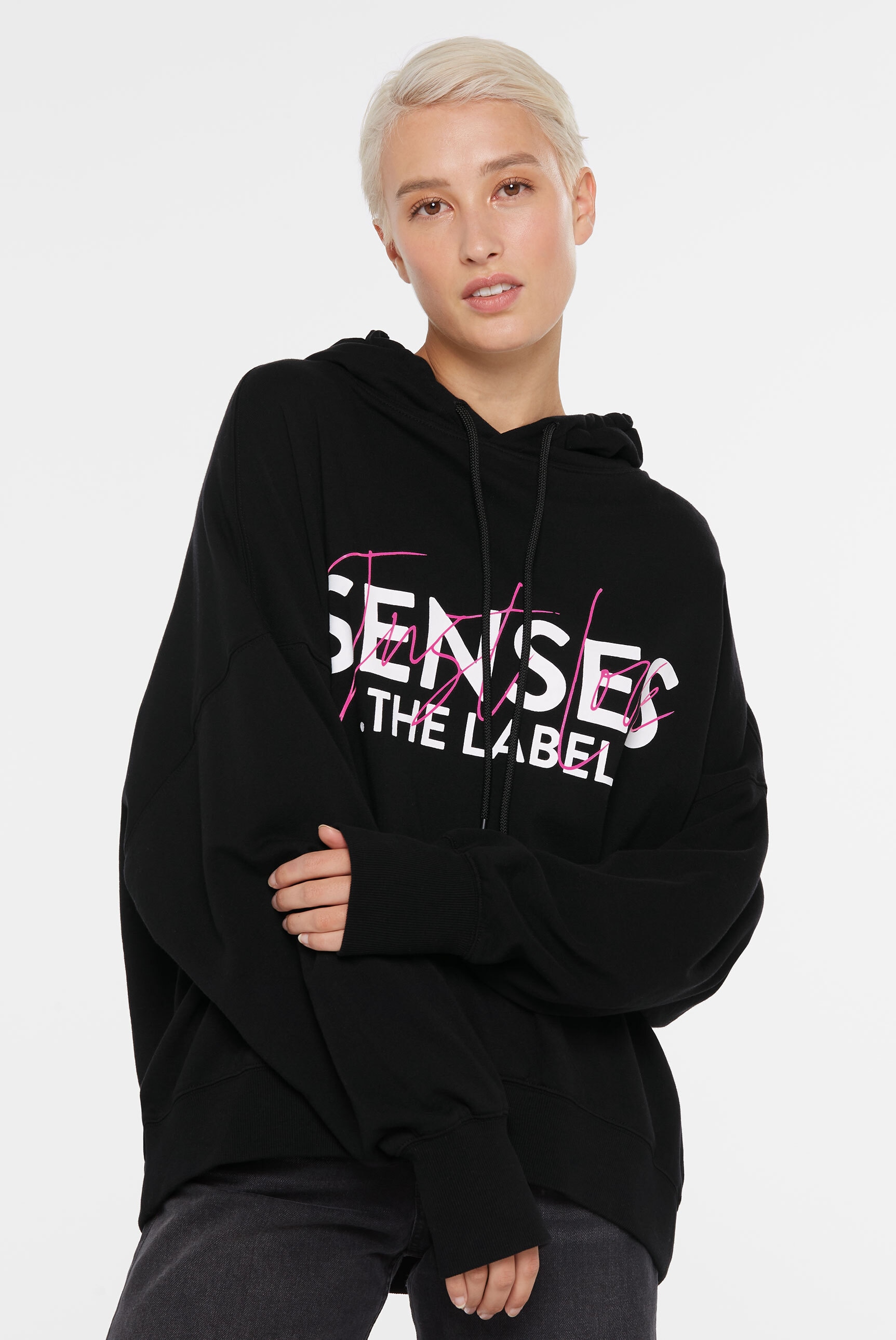 SENSES.THE LABEL Kapuzensweatshirt, aus Baumwolle