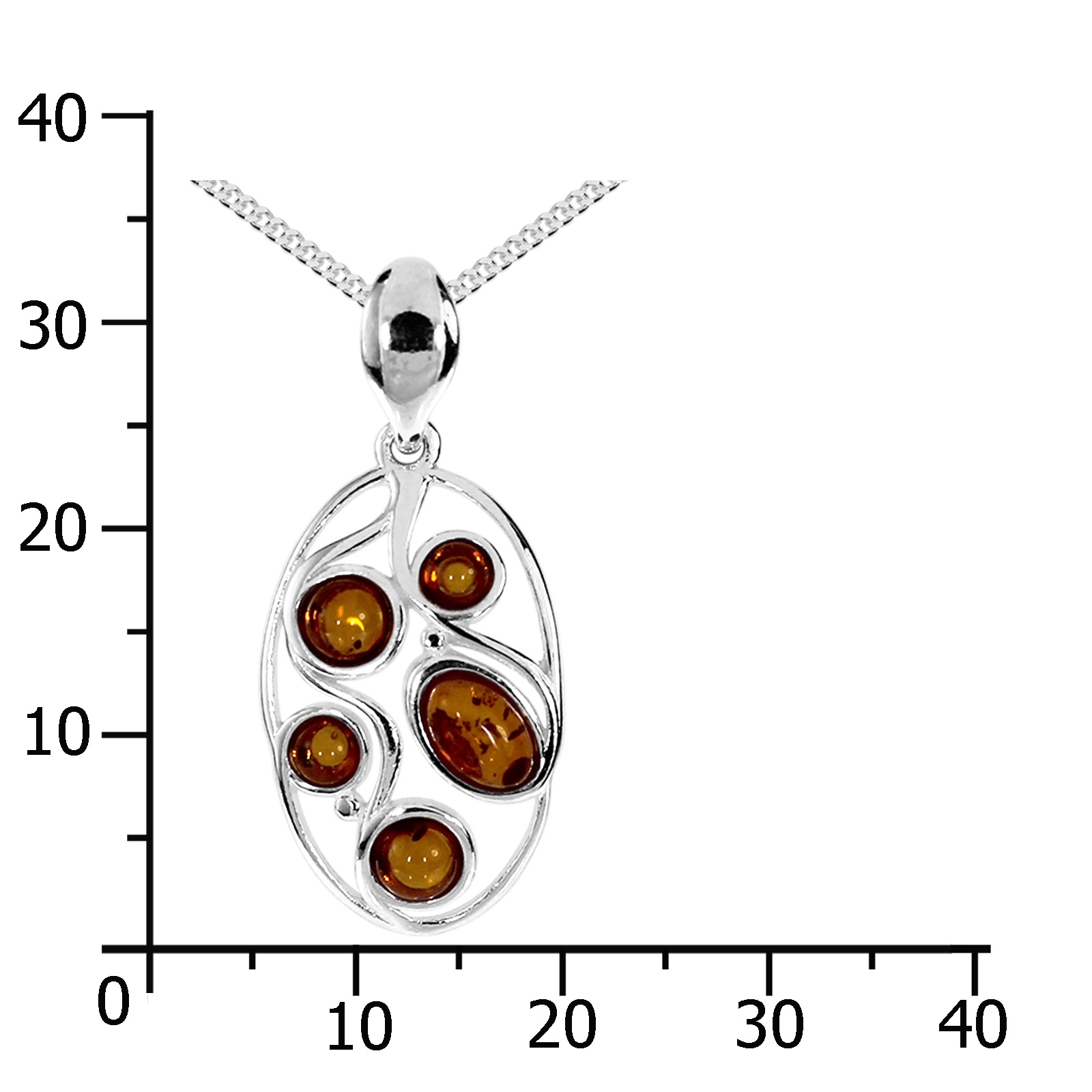 OSTSEE-SCHMUCK Kette mit Anhänger »- Cailin - Silber 925/000 - Bernstein«