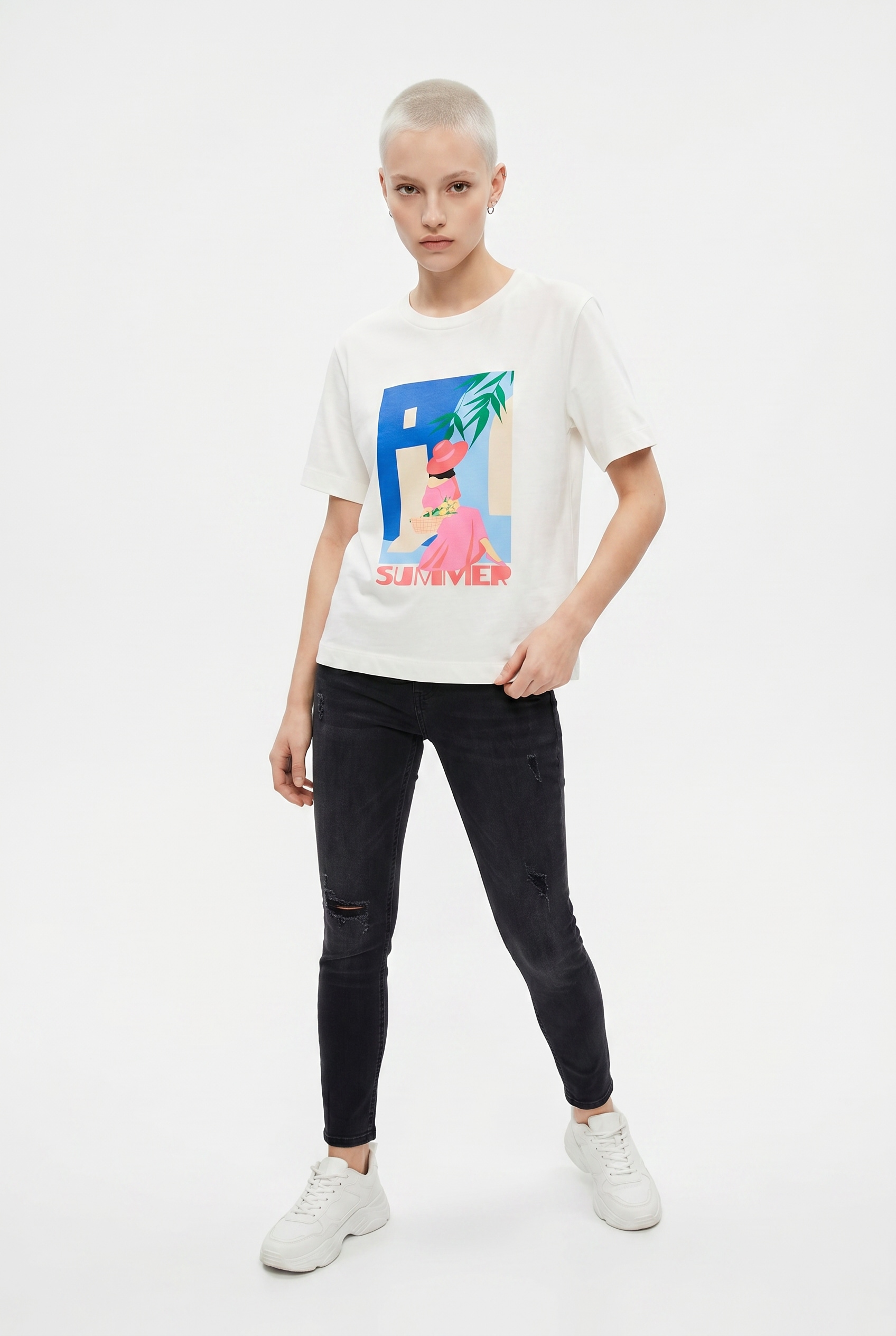 Vero Moda Kurzarmshirt »VMSALLI METTE SS TOP BOX JRS« Baumwolle, regular fit