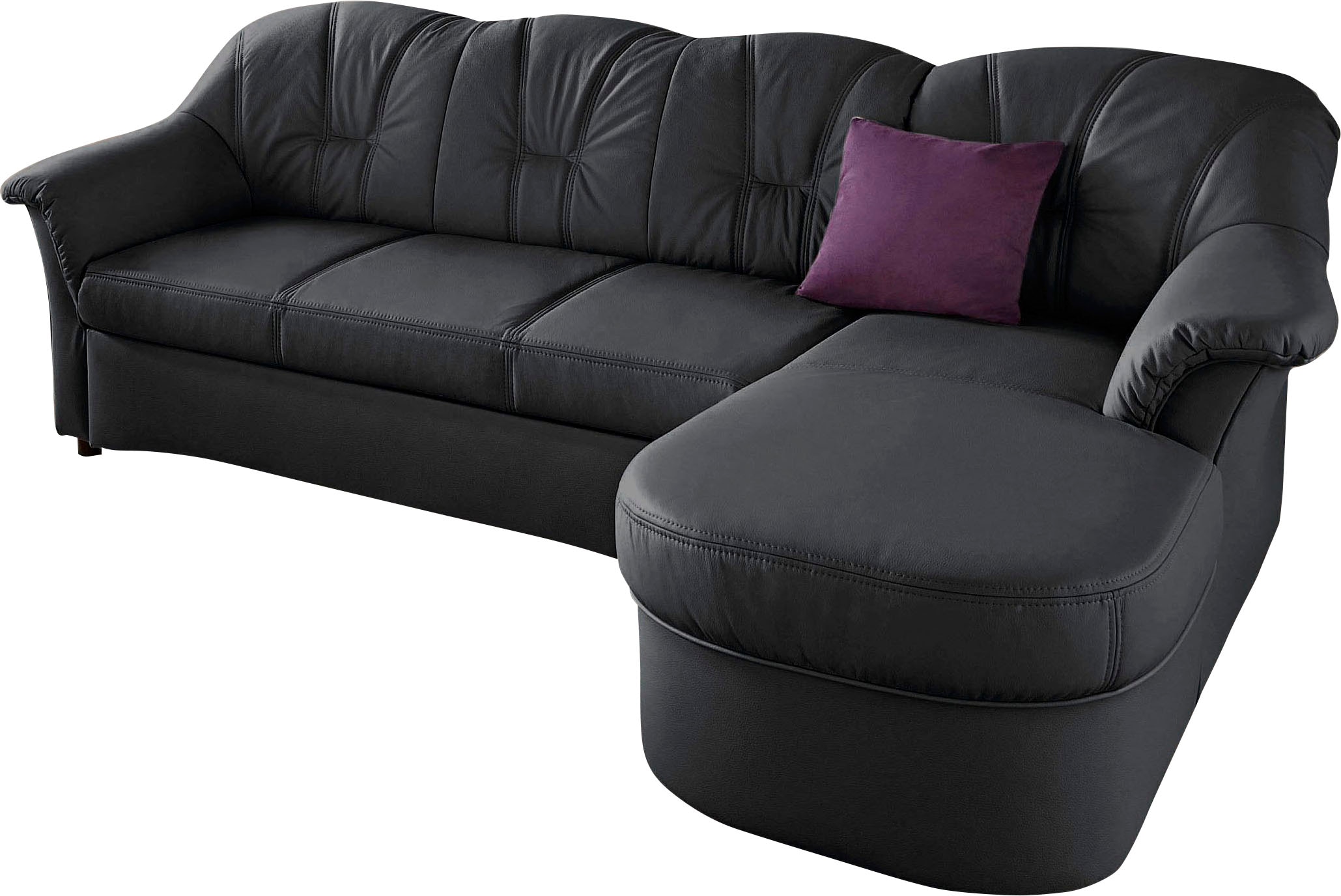 DOMO collection Ecksofa »Flores Schlafsofa, B/T/H: 233/142/86 cm, L-Form«, wahlweise mit Bettfunktion, wahlweise mit Federkern, auch in Leder