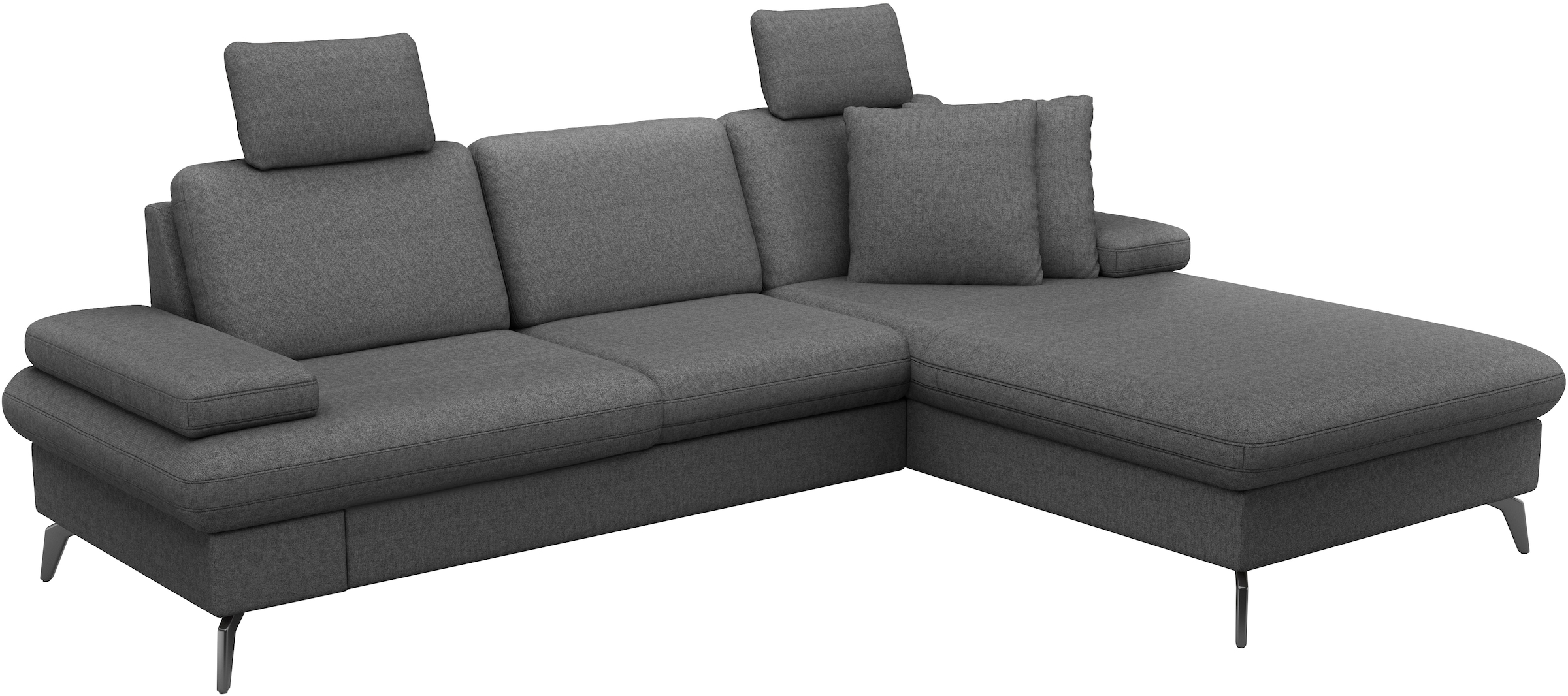 sit&more Ecksofa »Morris Jubi L-Form«, inkl. Armteilfunktion und 1 Zierkissen, wahlweise mit Bettfunktion