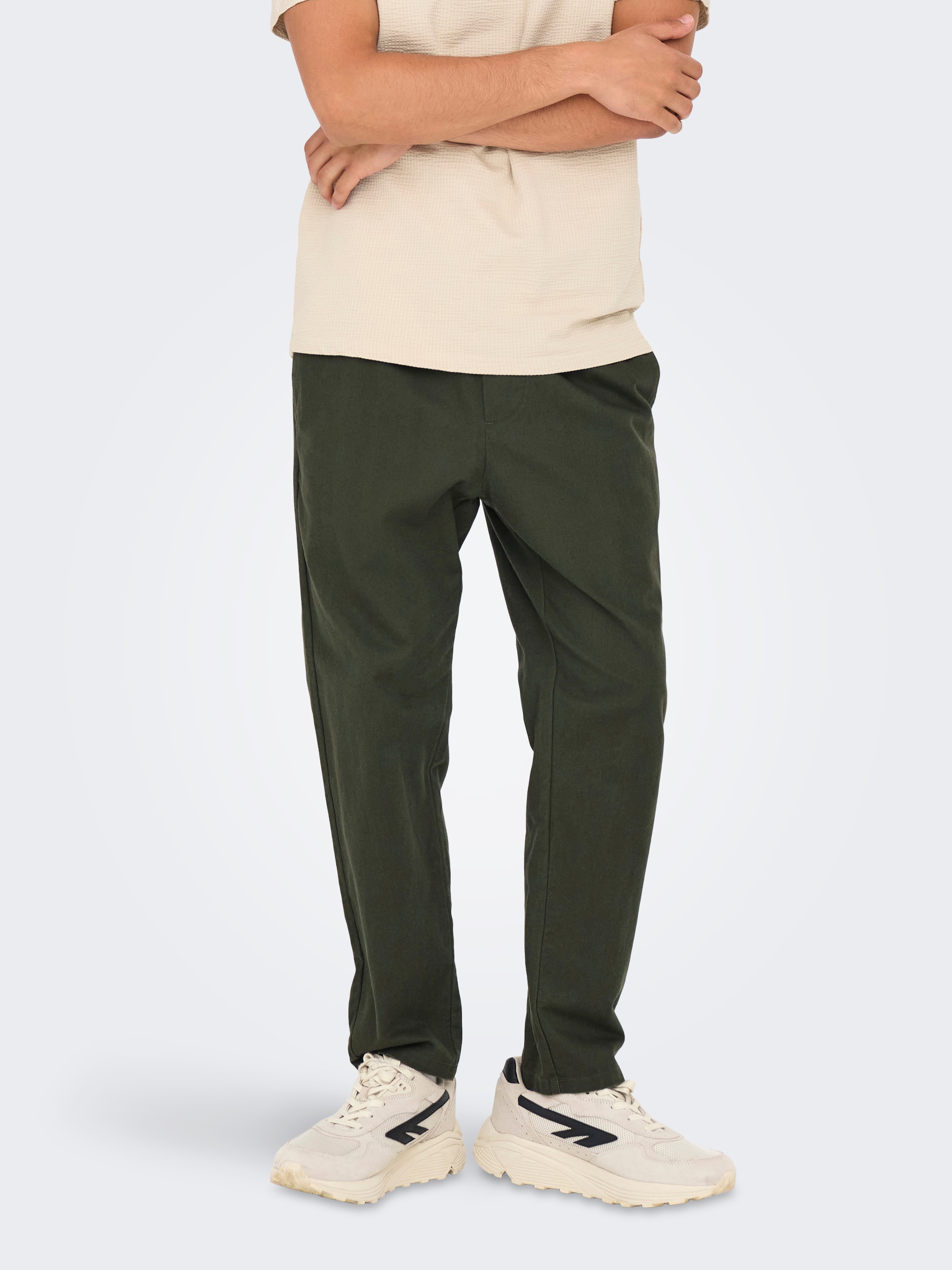 ONLY & SONS Stoffhose "ONSLINUS CROP 0007 COT LIN PNT NOOS", mit Leinen günstig online kaufen