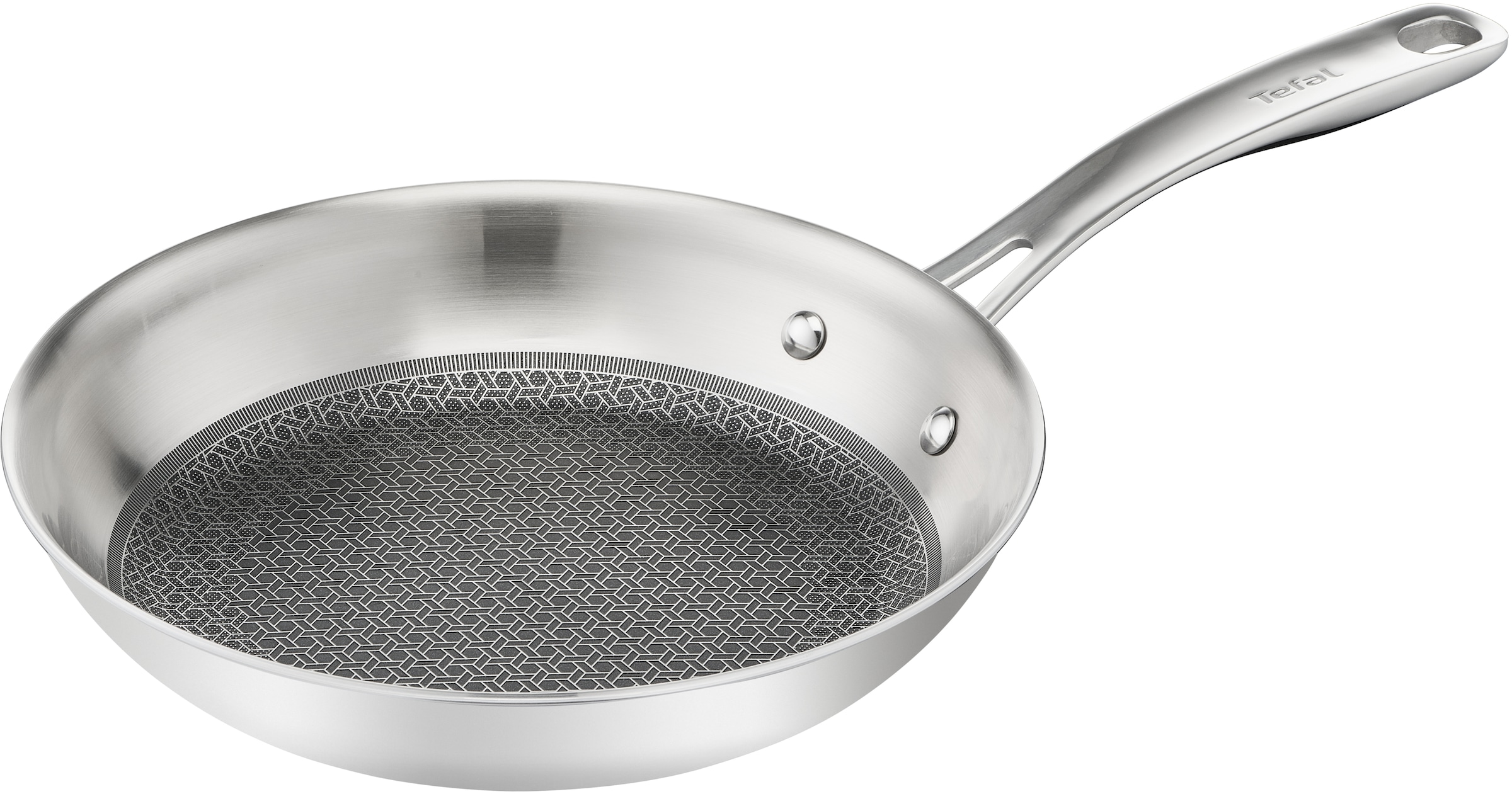 Tefal Bratpfanne »Eternal Mesh«, Edelstahl 18/10, Induktion alle (1 bestellen | Triply3-Schicht-Material, Mesh-Beschichtung, BAUR tlg.), Herdarten