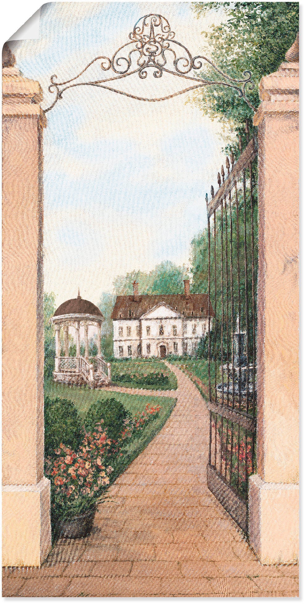 Artland Wandbild "Blick auf Gutshaus", Gebäude, (1 St.), als Leinwandbild, günstig online kaufen