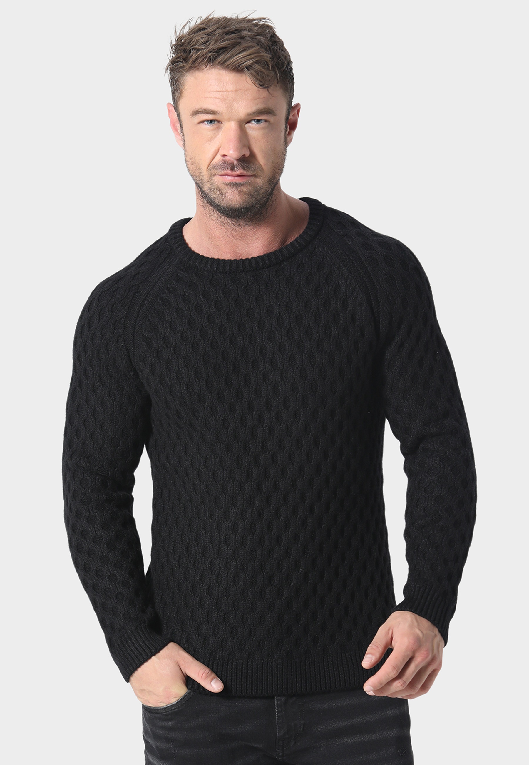883Police Rundhalspullover »883 Police WOODSON KNITWEAR« 1