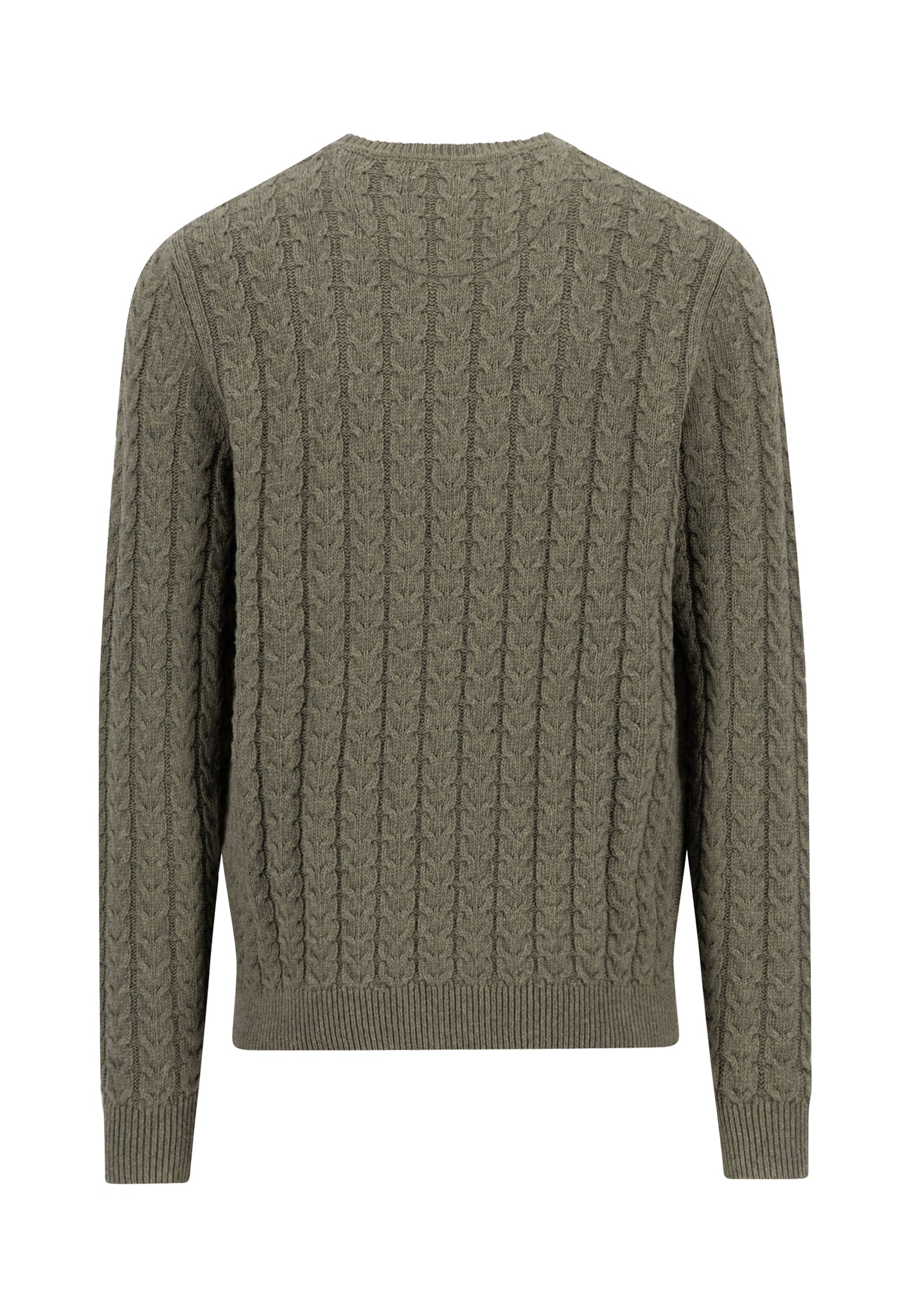 FYNCH-HATTON Strickpullover mit Zopfmuster und Wolle
