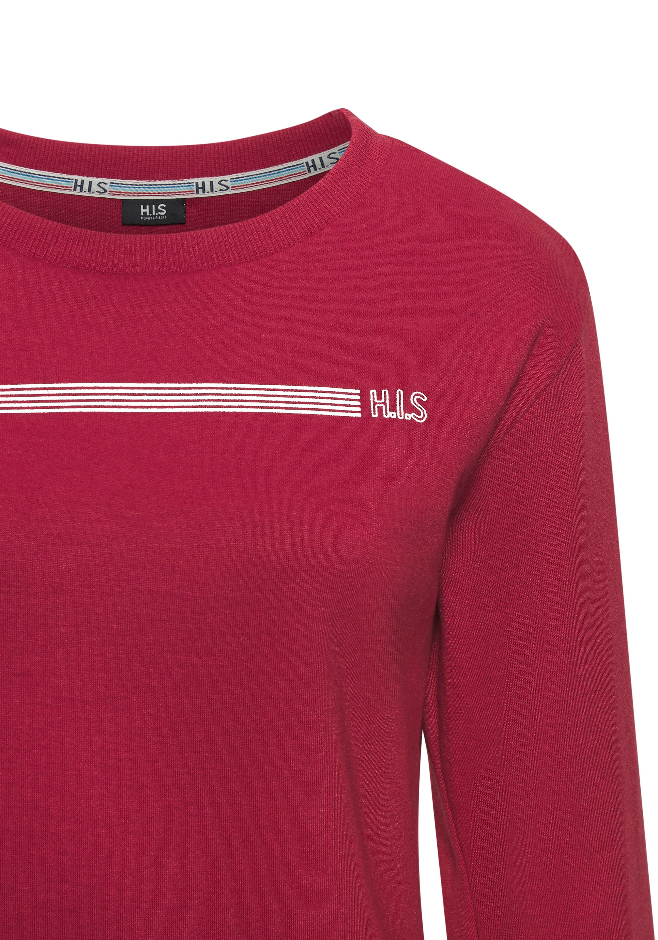 H.I.S Sweatshirt, Basic mit Logodruck, Loungewear
