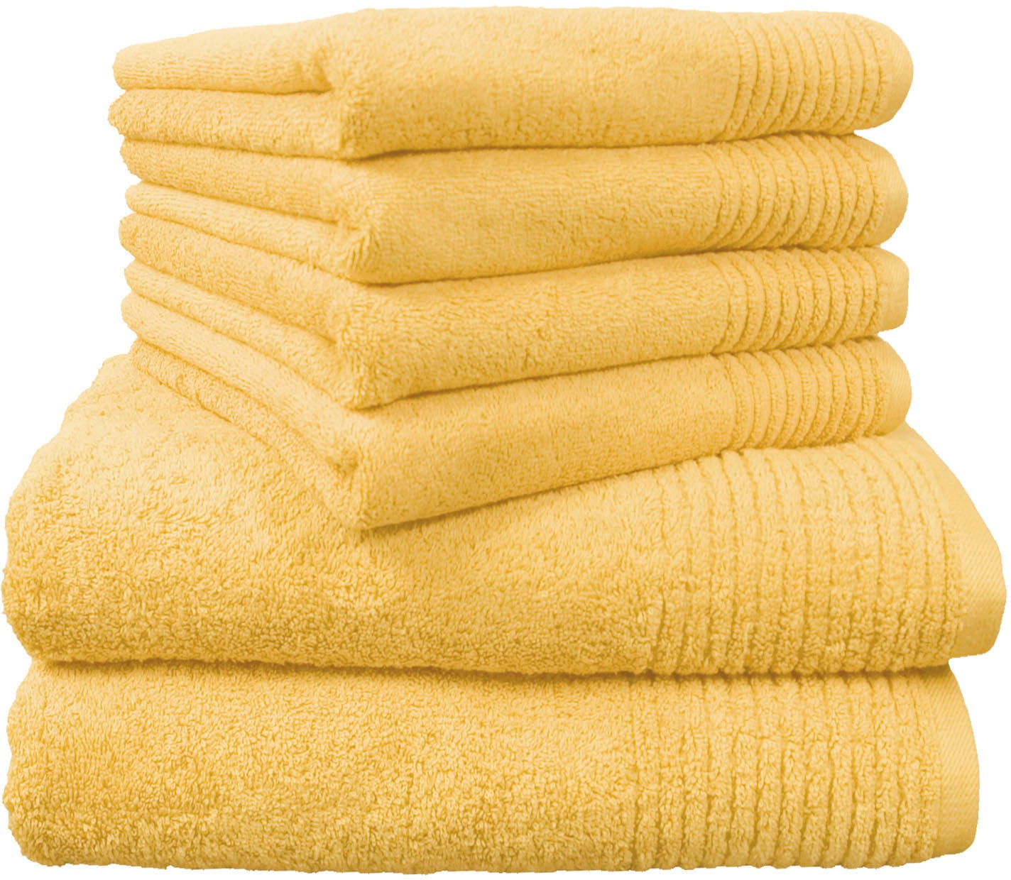 Dyckhoff Handtuch Set "Brillant" Set 6 Stk. Walkfrottee mit Streifenbordüre günstig online kaufen