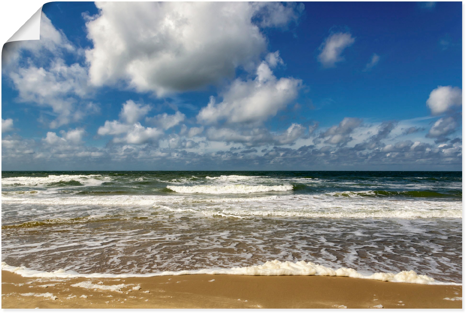 Artland Wandbild "Meeresblick Strand Paal", Strandbilder, (1 St.), als Alub günstig online kaufen