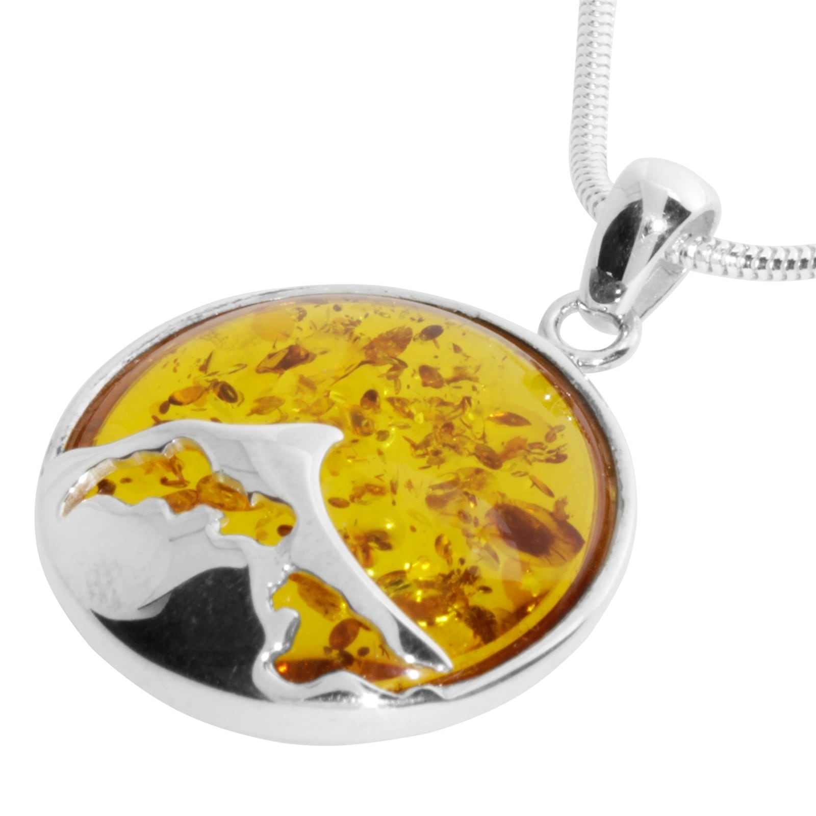 OSTSEE-SCHMUCK Kette mit Anhänger »Ostsee-Schmuck Kette mit Anhänger Fischland-Darß-Zingst 25 mm«, (2 tlg.)