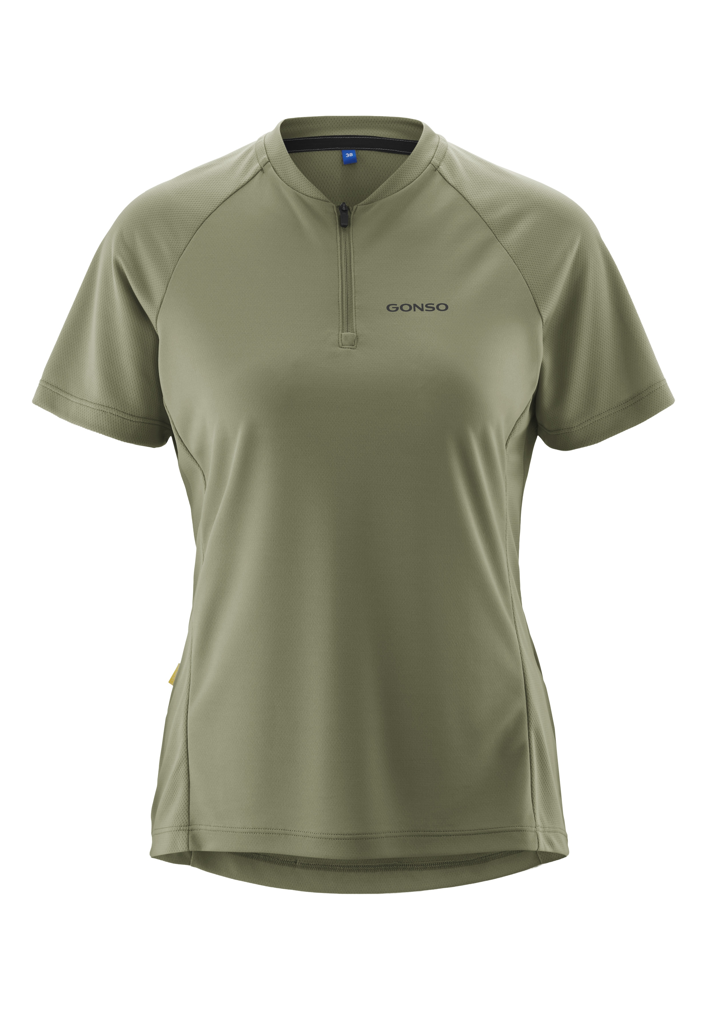 Gonso Radtrikot "SITIVO Jersey Blue W" Damen Fahrradtrikot mit Rückentasche, Half-Zip Trikot, Loose Fit