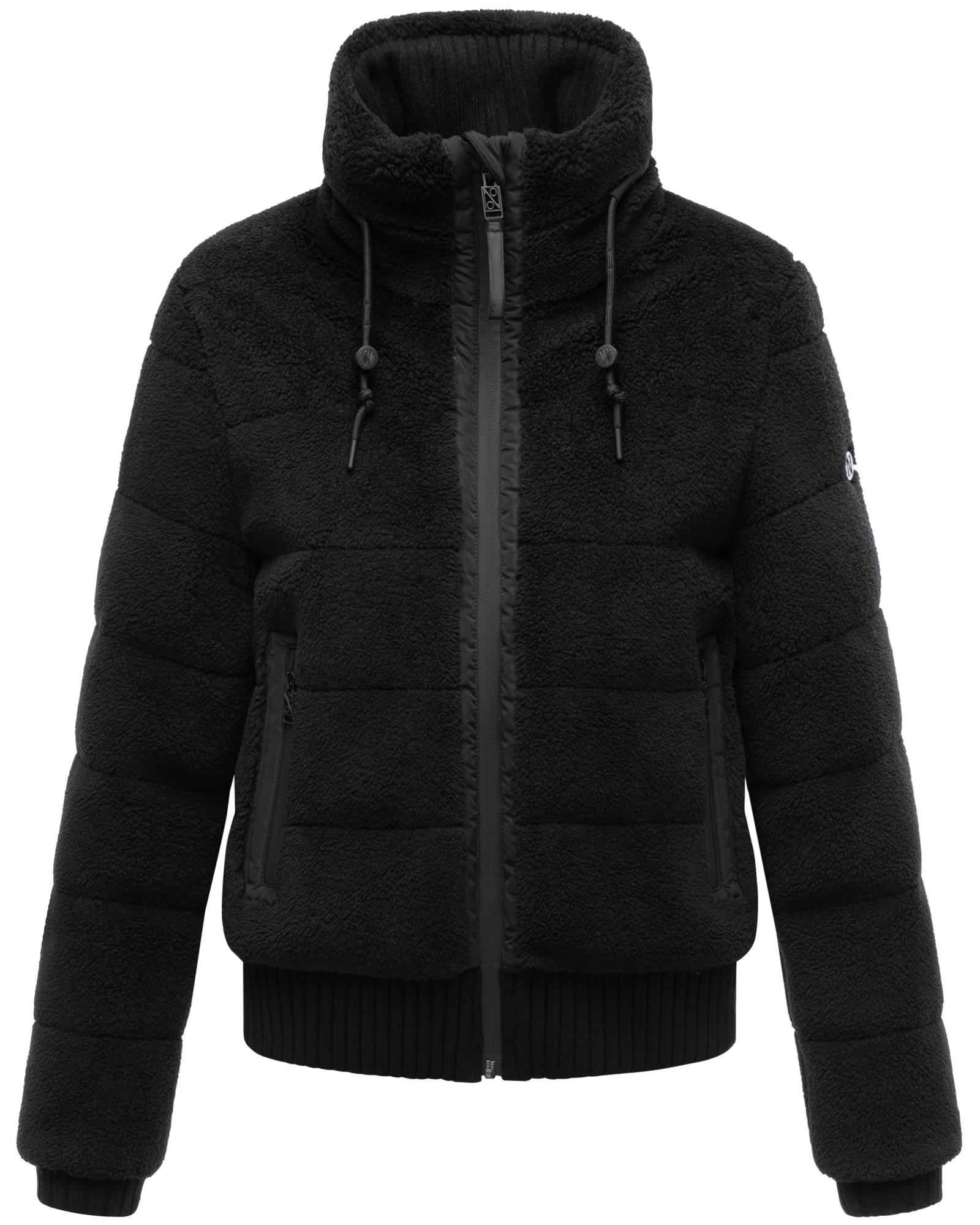Navahoo Plüschjacke "Schneepuder 14" ohne Kapuze warme Damen Teddyjacke für den Winter