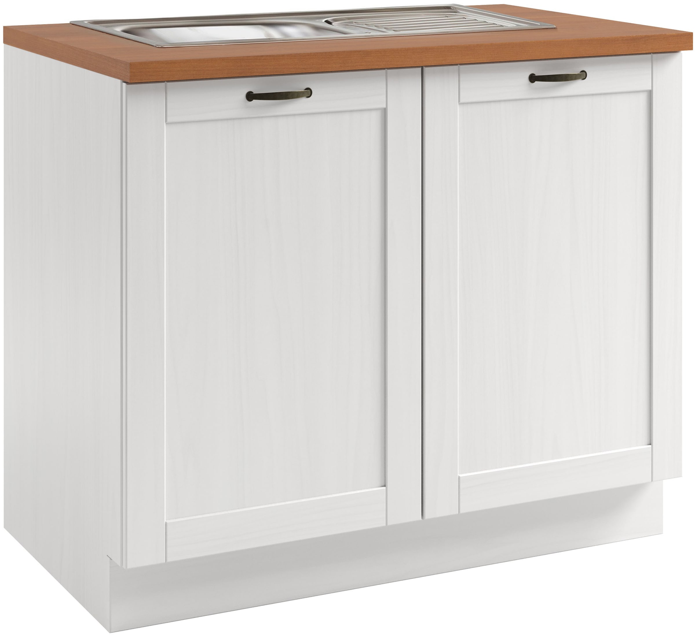 Home affaire Spülenschrank "Teramo" Breite 100 cm, inkl. Einbauspülbecken günstig online kaufen