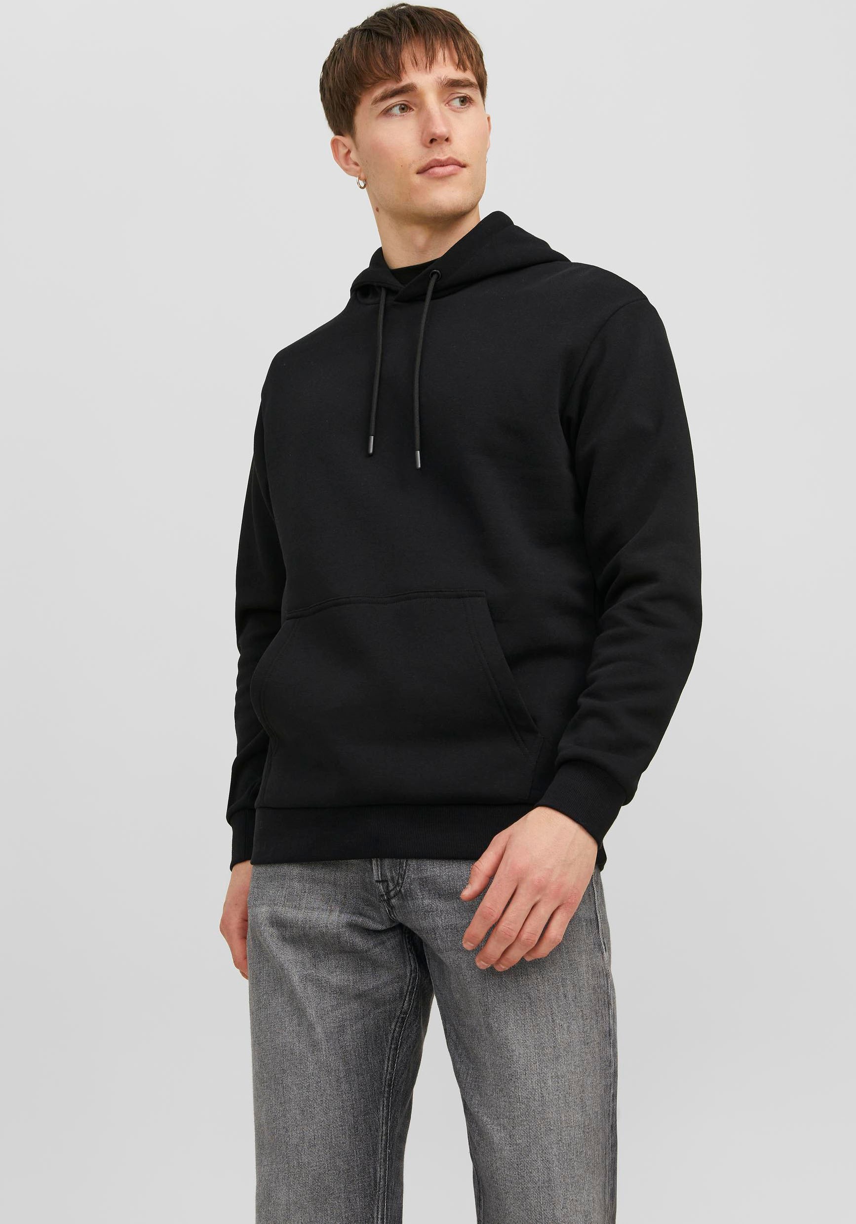 Jack & Jones Kapuzensweatshirt "JJEBRADLEY SWEAT HOOD NOOS", Materialmix, r günstig online kaufen
