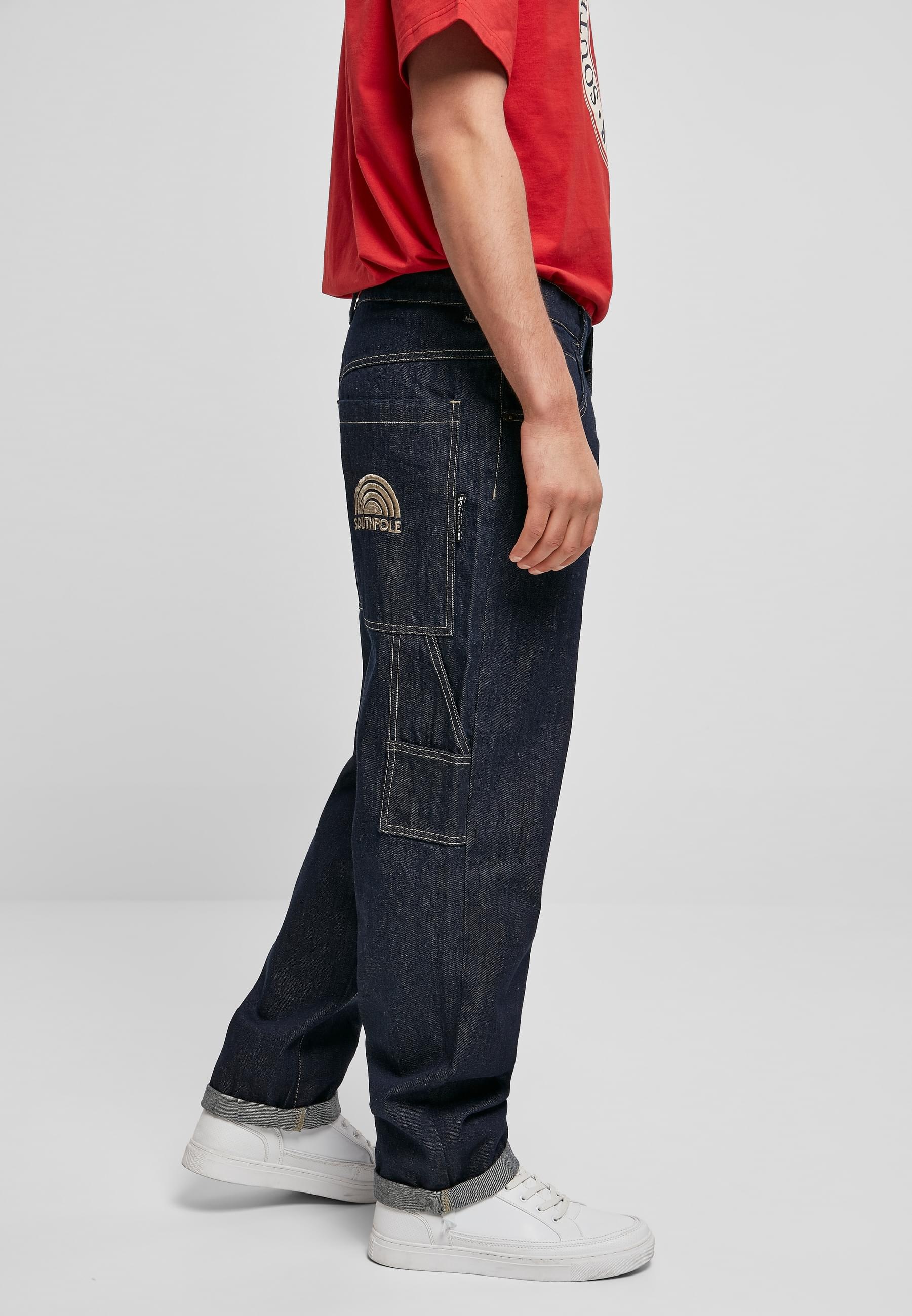 Southpole Bequeme Jeans »Southpole Herren Southpole Embroidery Denim«, (1 tlg.)