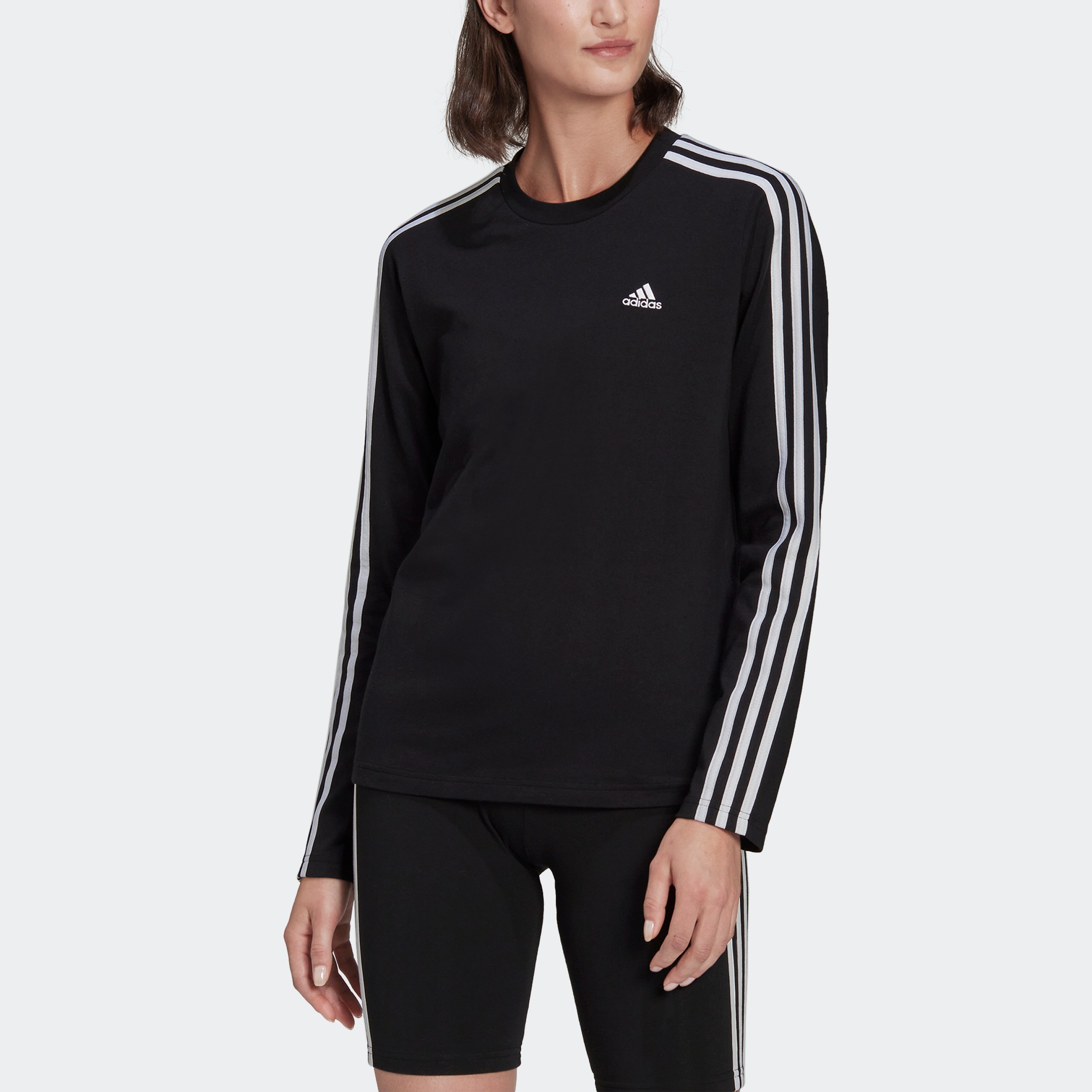 adidas Sportswear Langarmshirt »ESSENTIALS 3STREIFEN LONGSLEEVE«