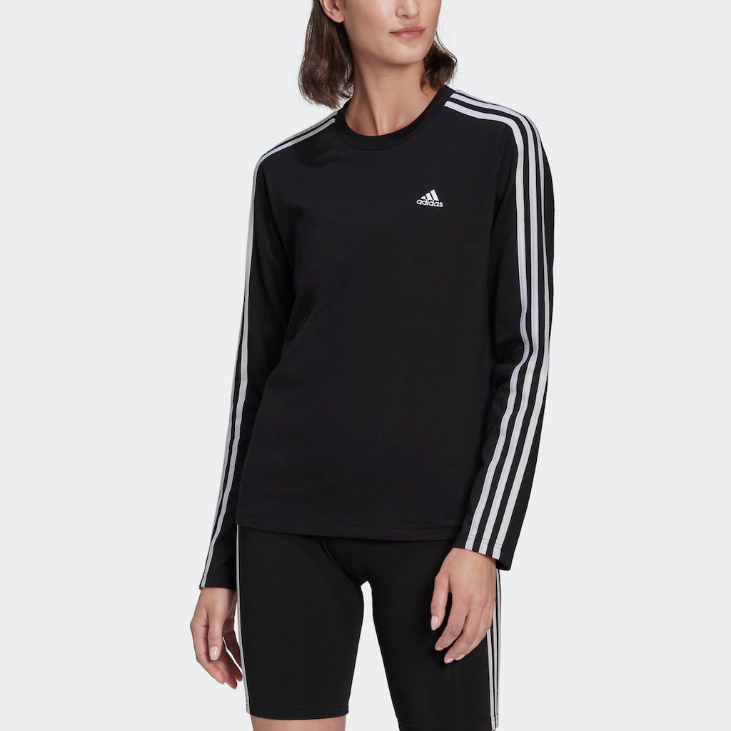 adidas Sportswear Langarmshirt »ESSENTIALS 3STREIFEN LONGSLEEVE«