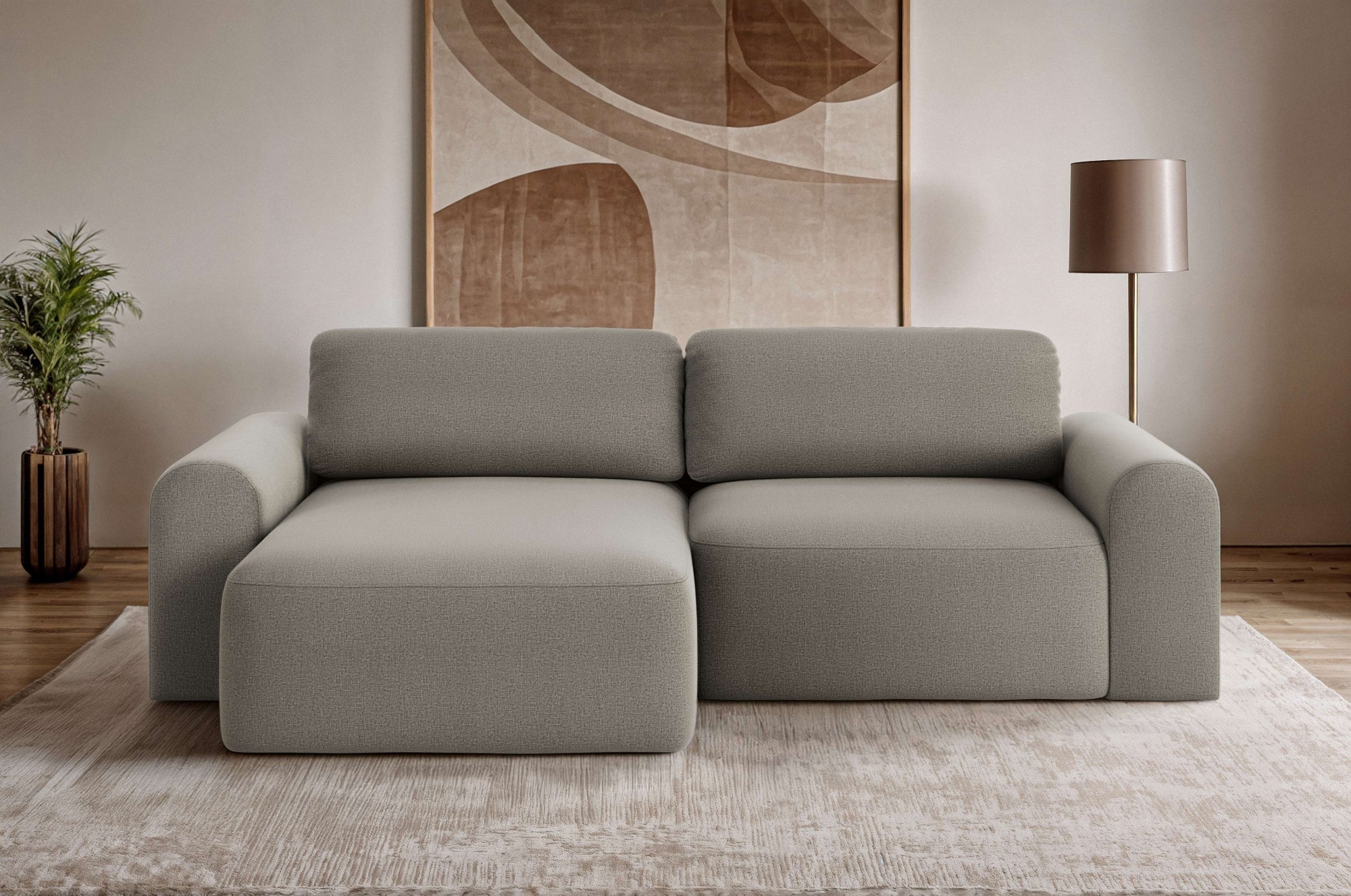 OTTO home Ecksofa "LEOO universell Schlafsofa mit Bettkasten, Maße B/T/H: 2 günstig online kaufen