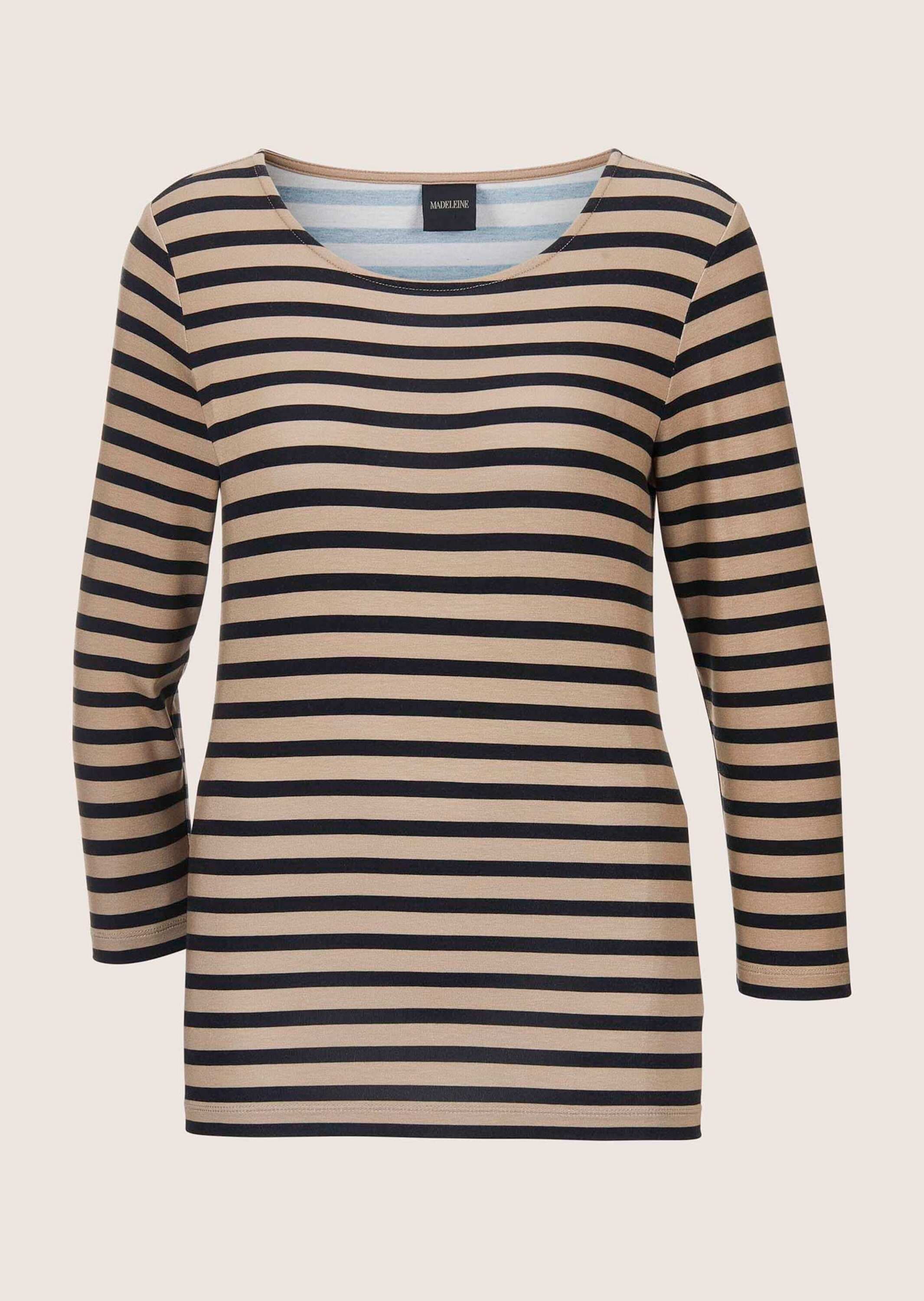MADELEINE 3/4-Arm-Shirt "Shirt Ringelshirt mit U-Boot-Ausschnitt, Halbarm" günstig online kaufen