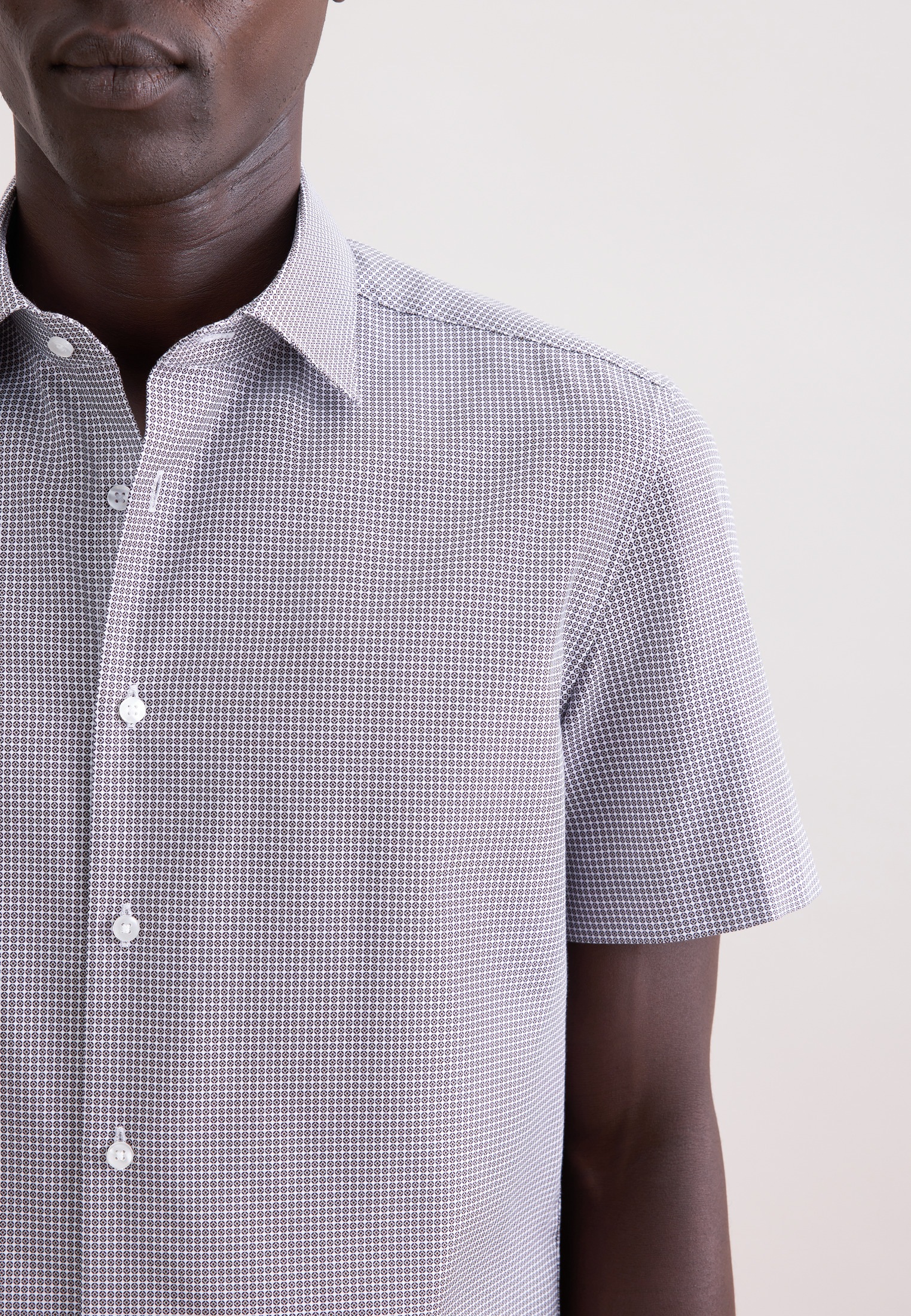 seidensticker Businesshemd »Schwarze Rose« Shaped 1/2 Kentkragen Druck