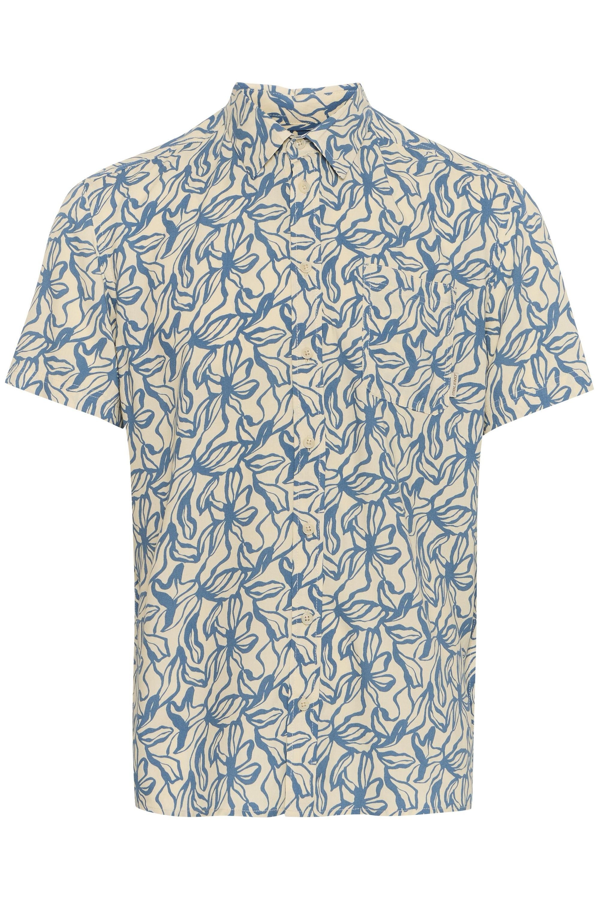 Blend Kurzarmhemd "BHAVIAN" Lässiges gemustertes Kurzarmhemd und Brusttasch günstig online kaufen