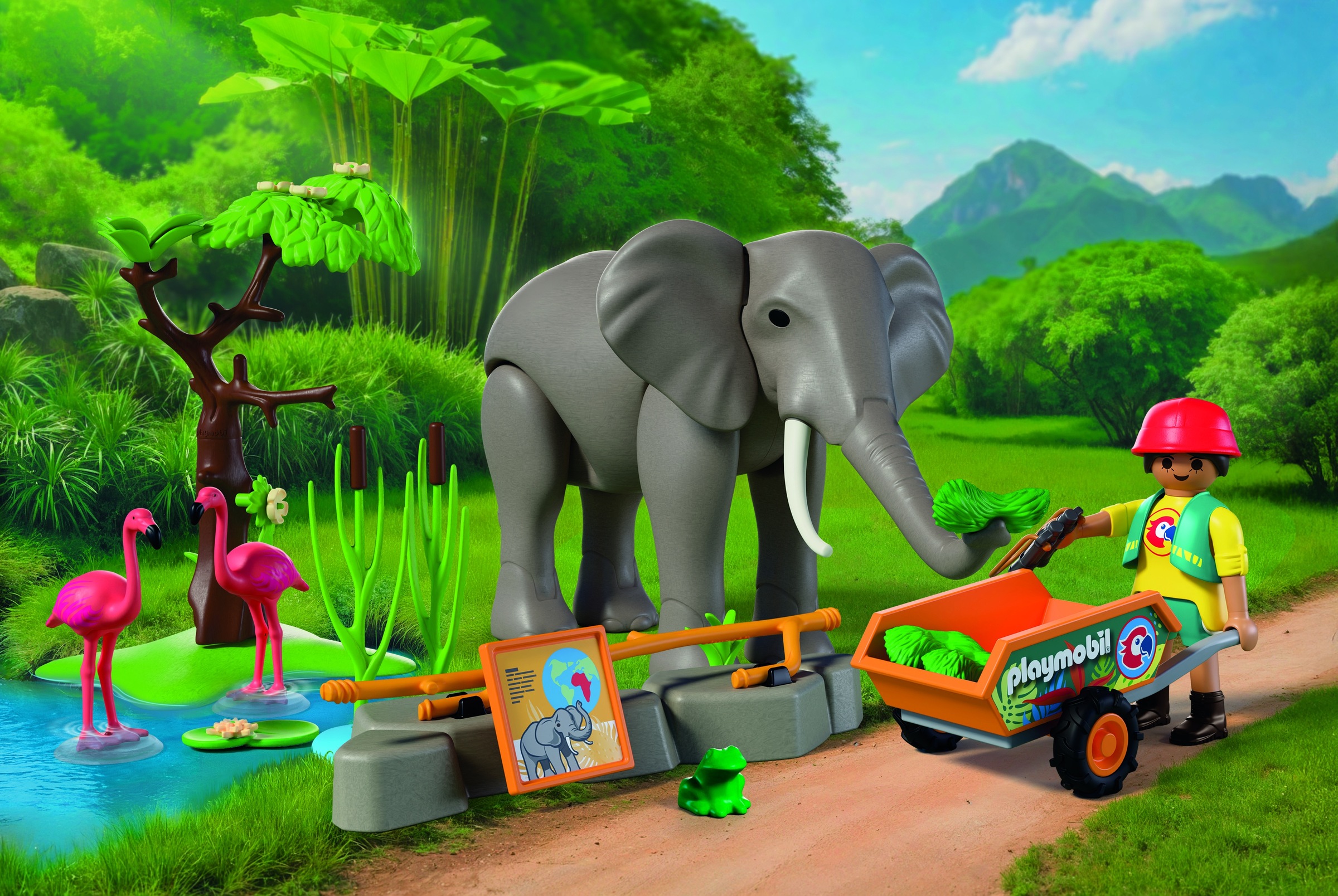 Playmobil® Konstruktions-Spielset »Elefant mit Tierpfleger (72068), Animals & Friends« Made in Europe
