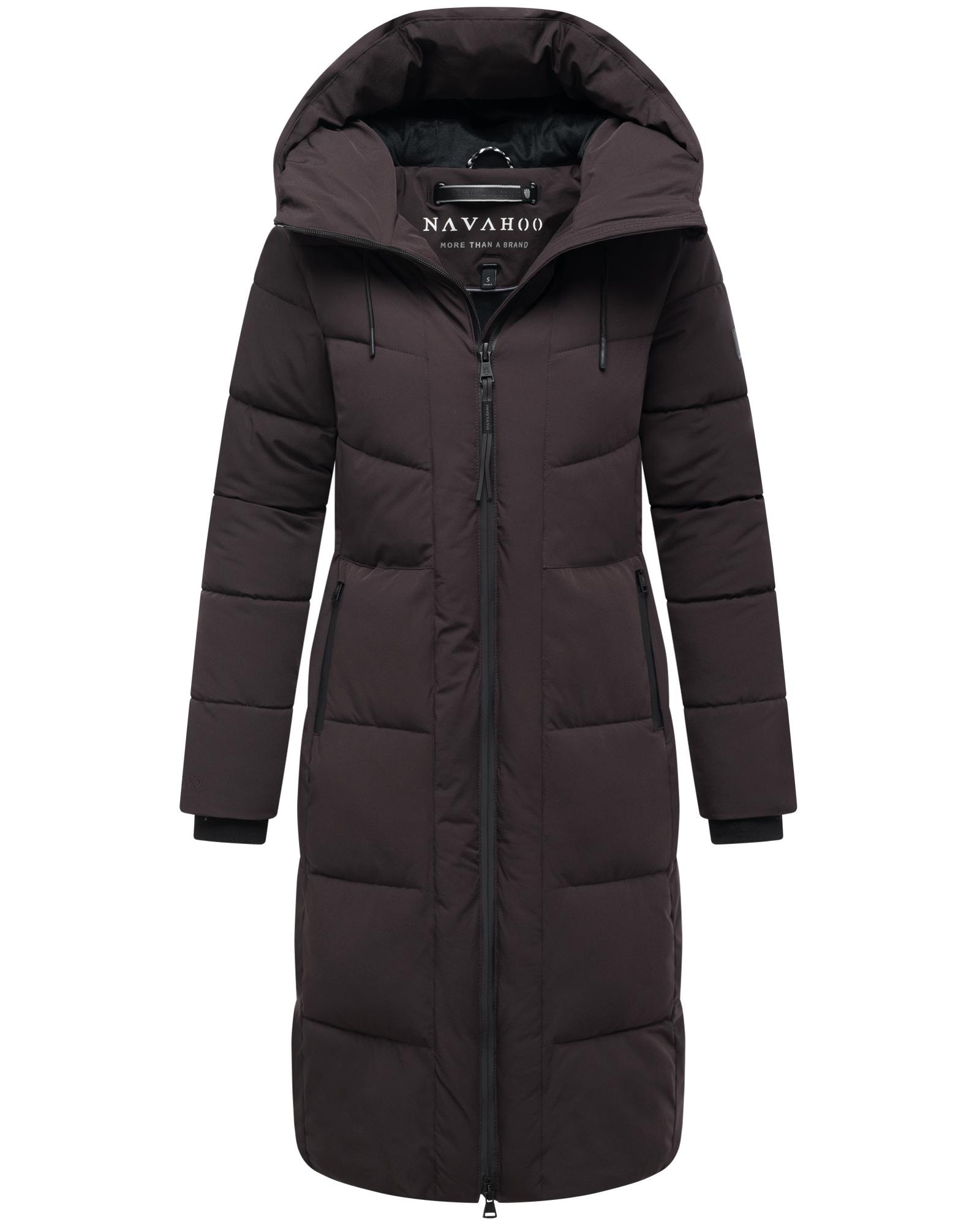 Navahoo Steppmantel »Schokokuss XIV«, Warmer Damen gesteppter Wintermantel mit Kapuze