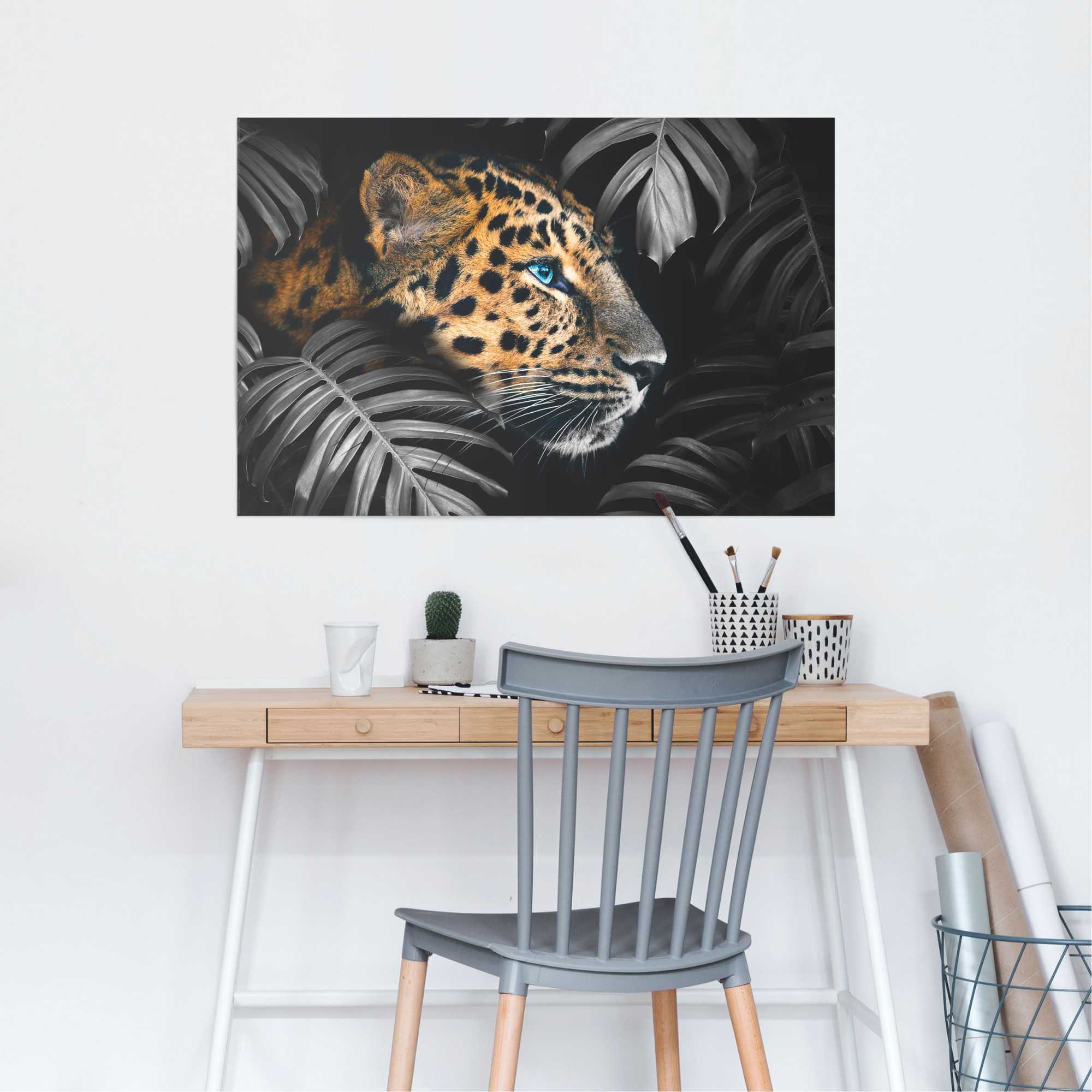 Poster Jungle BAUR - kaufen (1 Modern«, | - - Tiermotiv St.) Reinders! »Leopard Eyecatcher