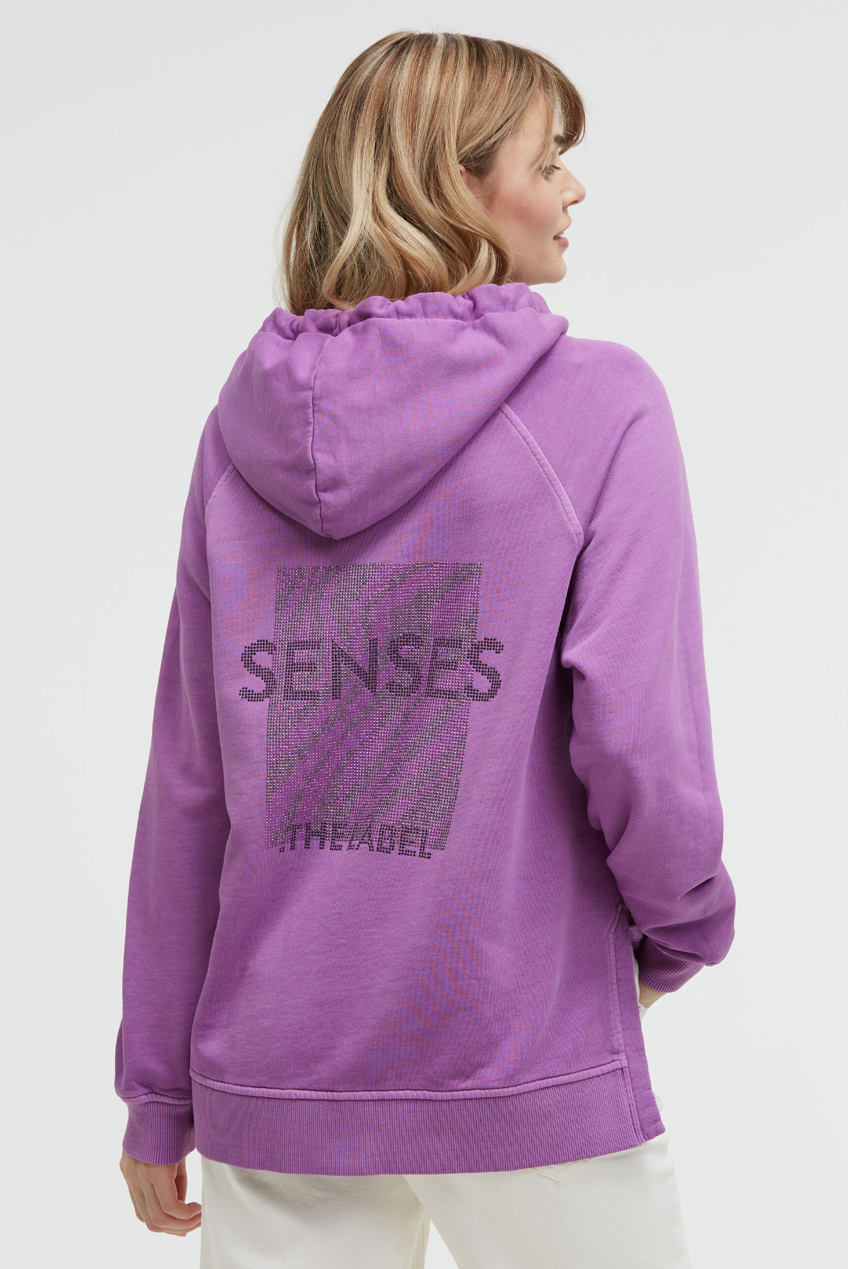 SENSES.THE LABEL Kapuzensweatshirt , mit Seitenschlitze
