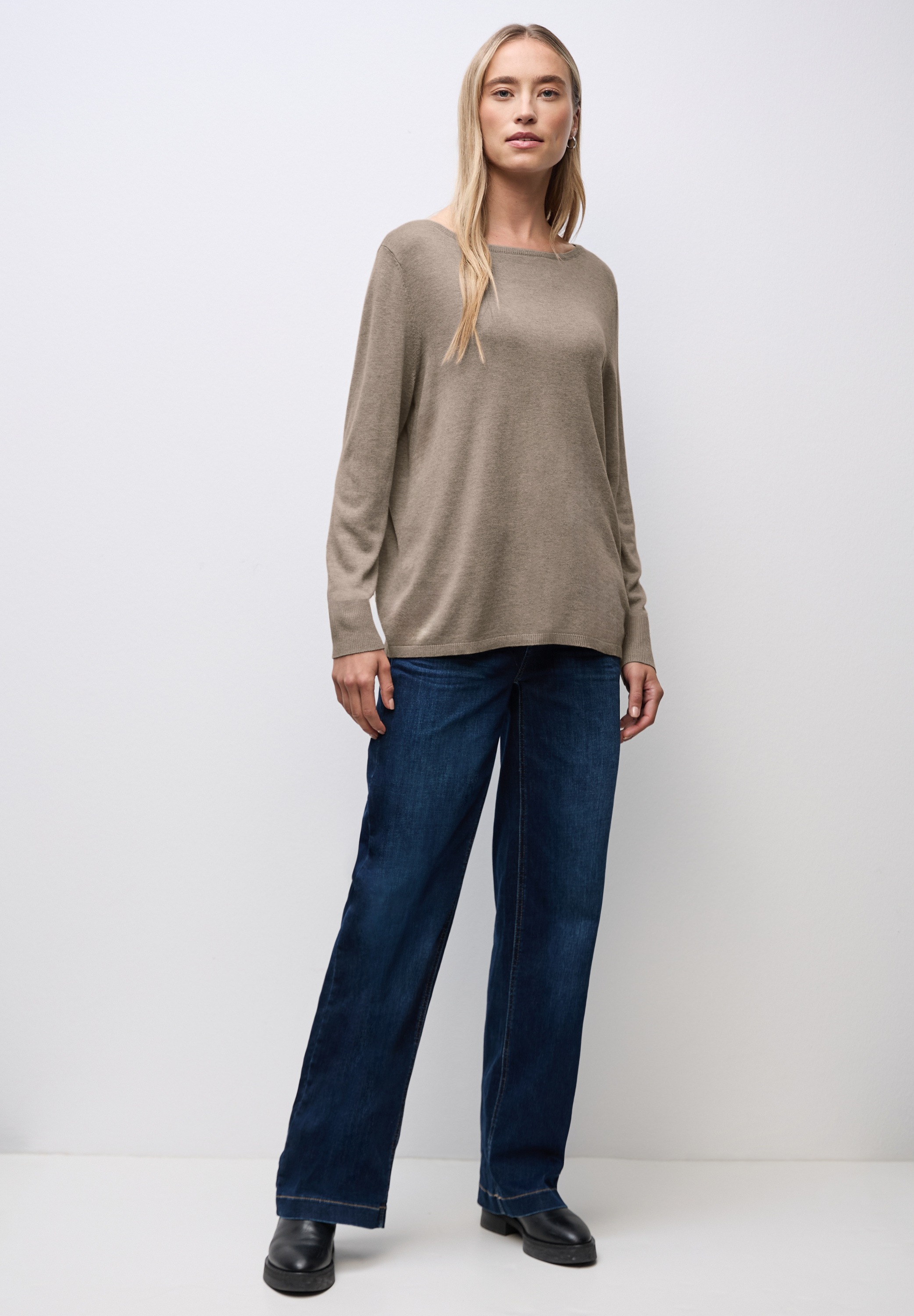 Thumbnail - STREET ONE Strickpullover aus elastischem Materialmix