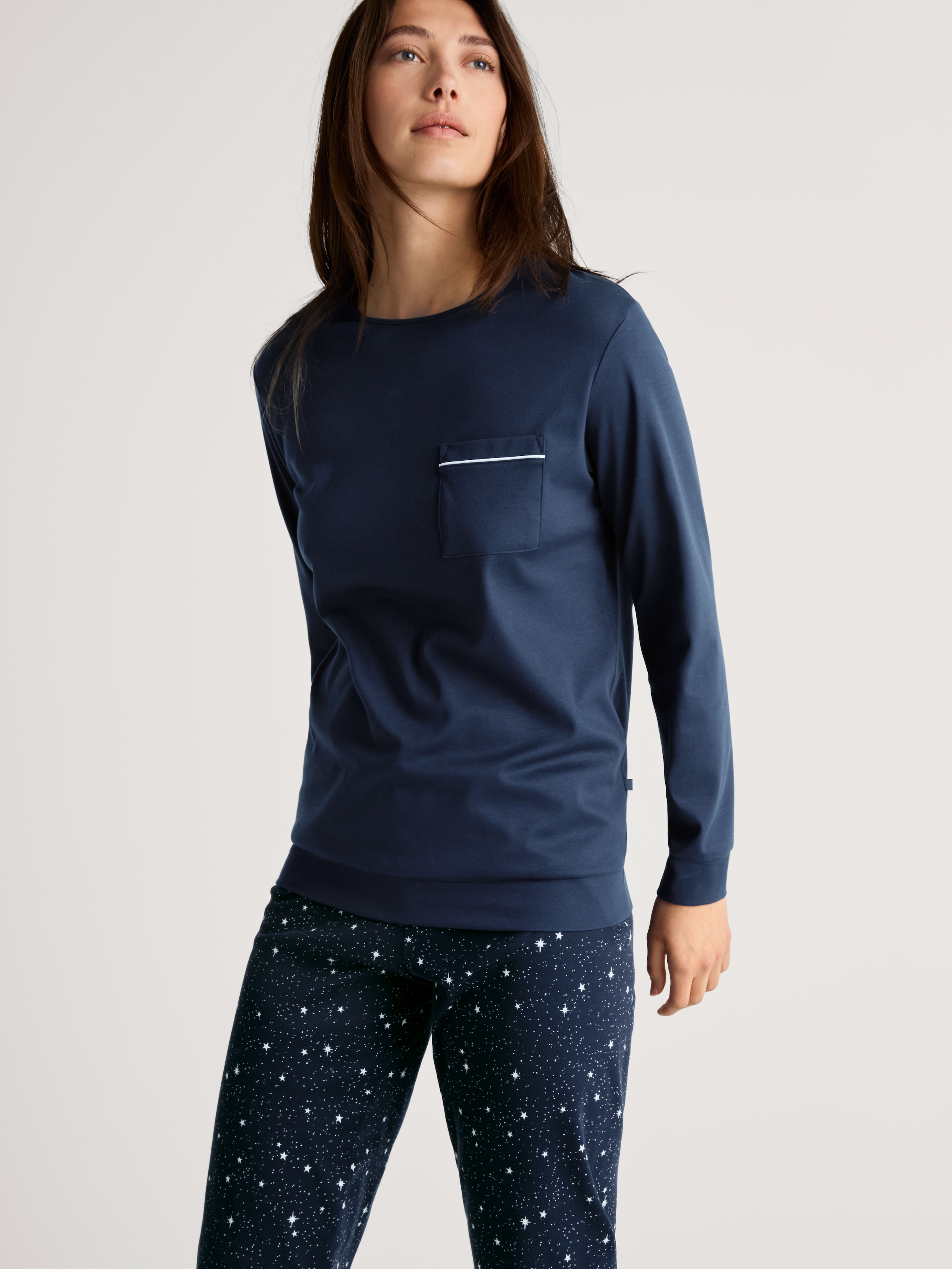 CALIDA Schlafanzug "Sweet Dreams", (2 tlg.), Langarm, Rundhals, Interlock-Q günstig online kaufen