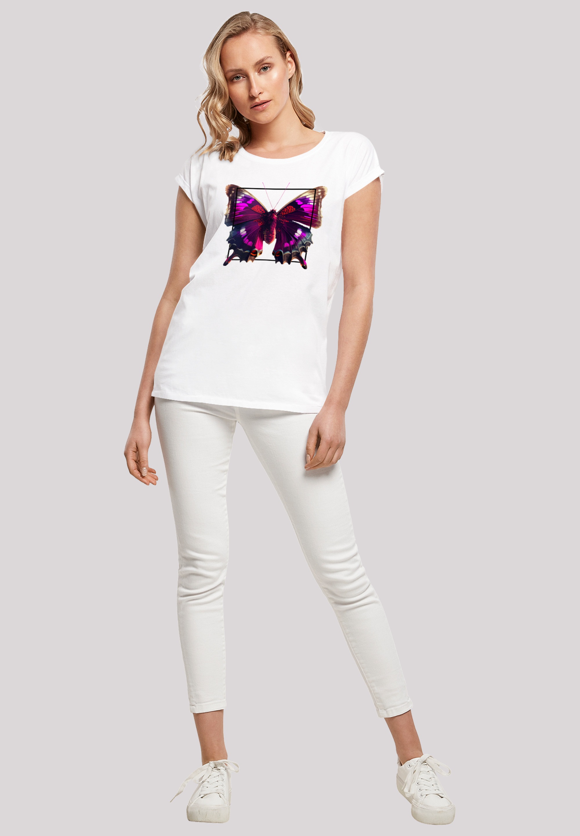 F4NT4STIC T-Shirt »Pink Schmetterling SHORT SLEEVE TEE«, Print