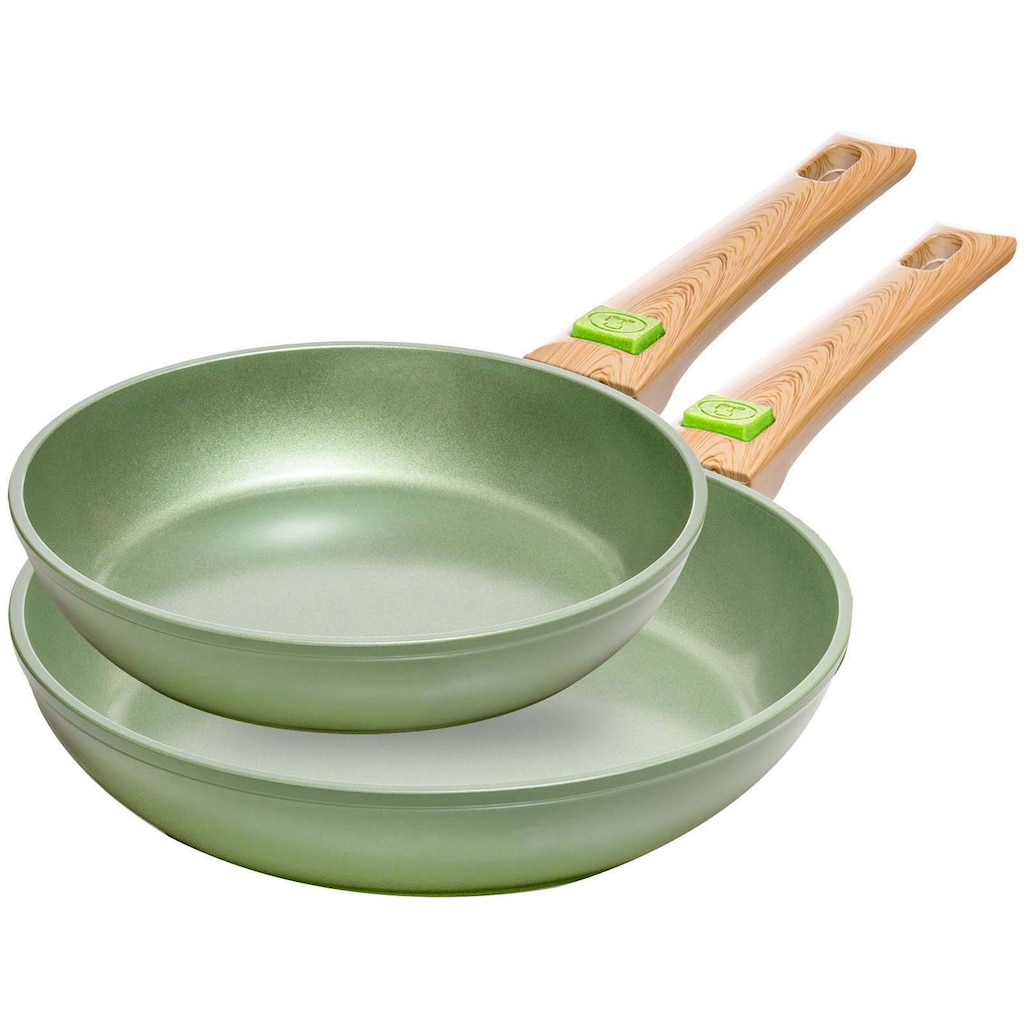 JUST VEGAN Pfannen-Set »CeraVegan«, Aluminium, (Set, 2 tlg.)