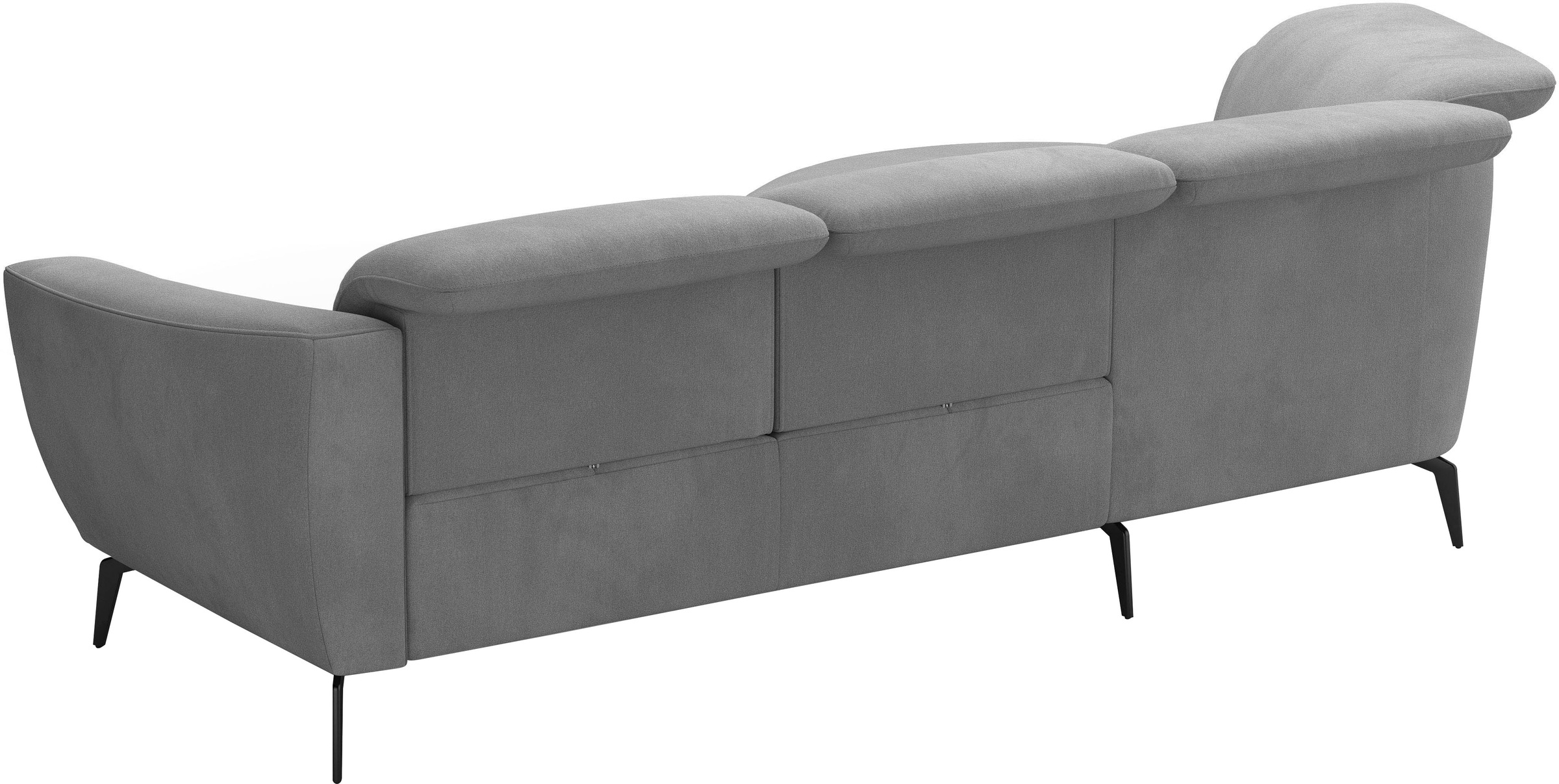 Ecksofa SIT & MORE "Zoe", grau, B:309cm H:87cm T:199cm, 100% Polyester, Sofas, Ecksofa, ink.Sitztiefenverstellung, wahlweise mit Kopfteilverstellung 9